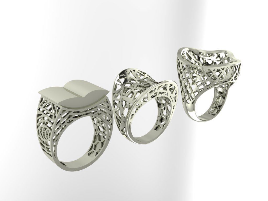 Fusion Ring collection 3D print model_15