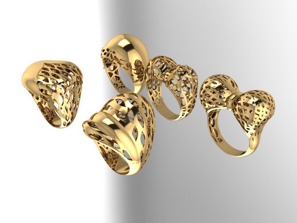 Fusion Ring collection 3D print model_11