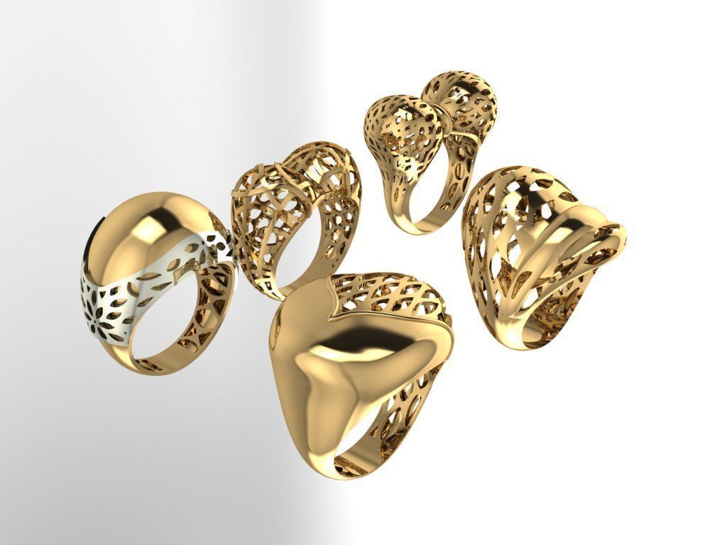 Fusion Ring collection 3D print model_12