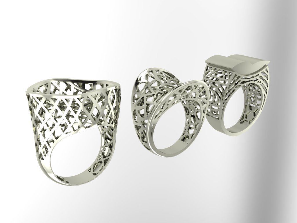 Fusion Ring collection 3D print model_16