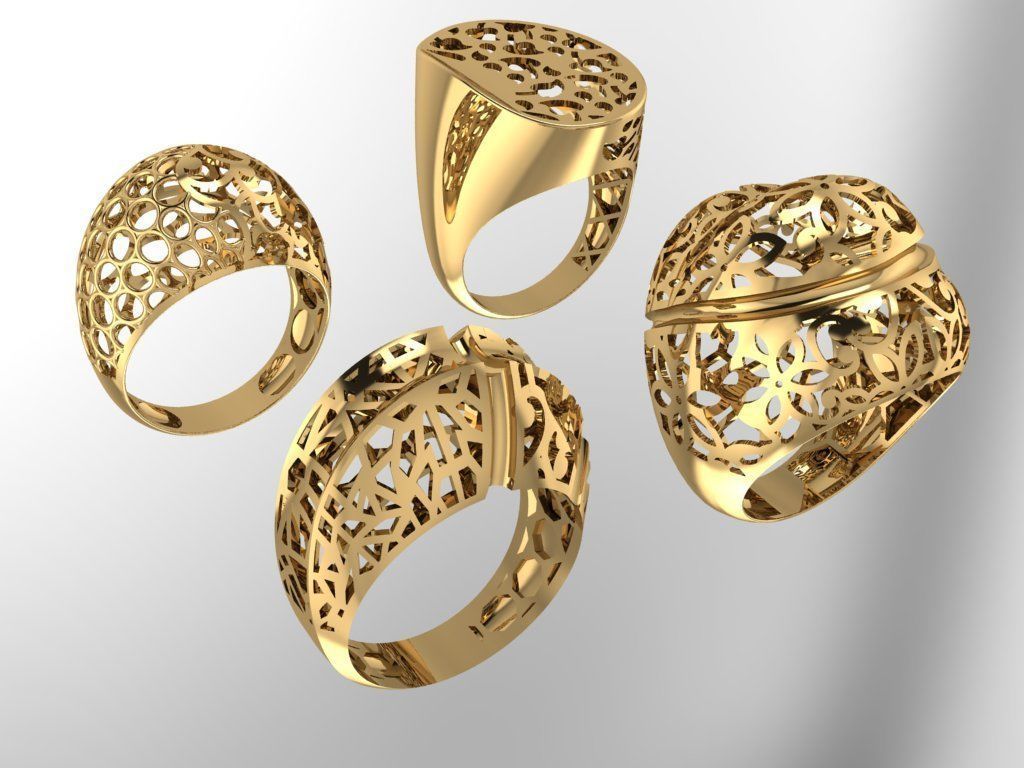 Fusion Ring collection 3D print model_5