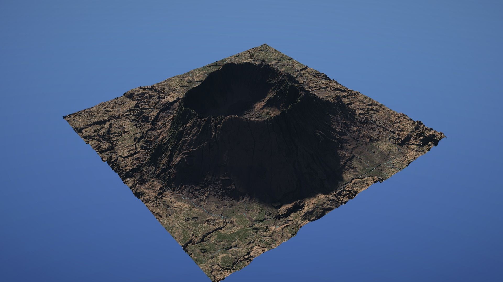 Landscape Environment Volcano Snow 06 Low-poly 3D model_21