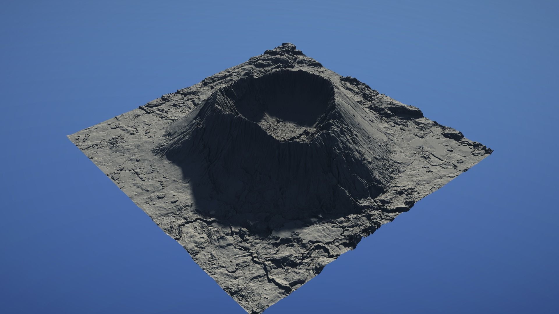 Landscape Environment Volcano Snow 06 Low-poly 3D model_27