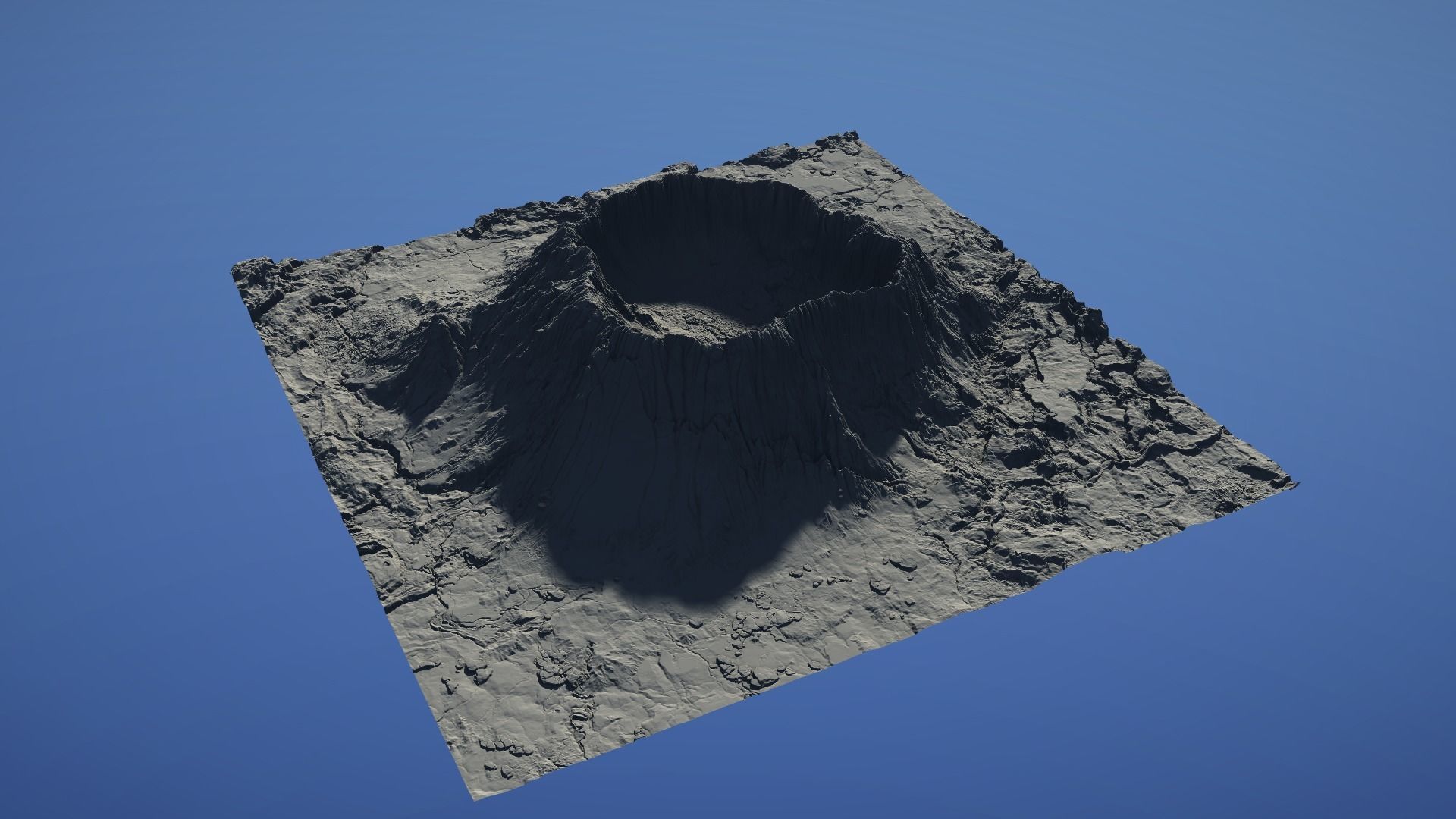 Landscape Environment Volcano Snow 06 Low-poly 3D model_23