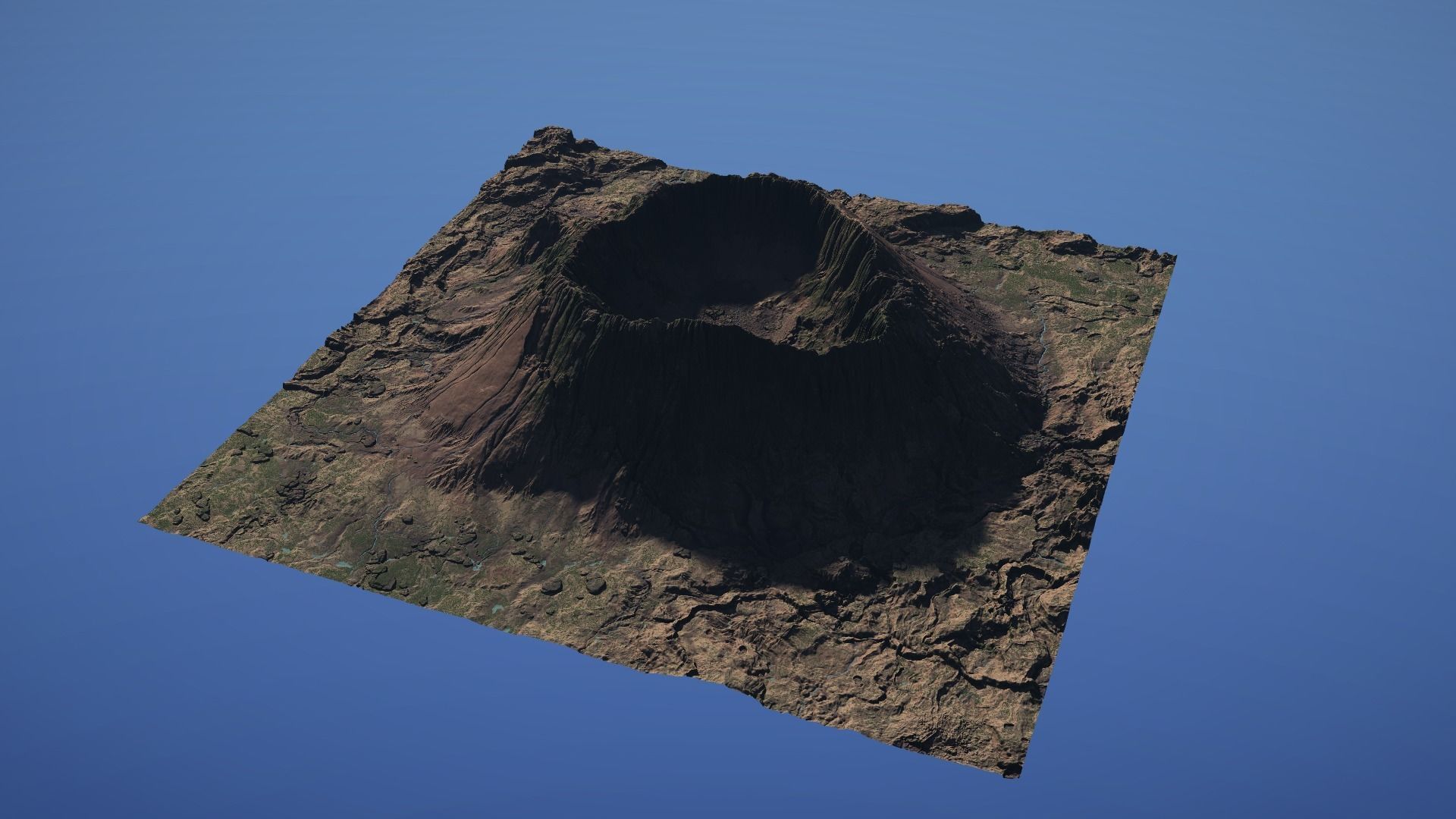 Landscape Environment Volcano Snow 06 Low-poly 3D model_14