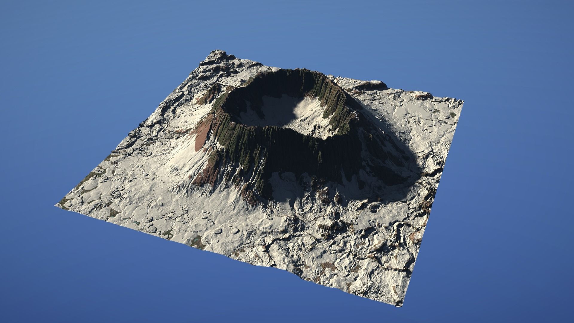 Landscape Environment Volcano Snow 06 Low-poly 3D model_15