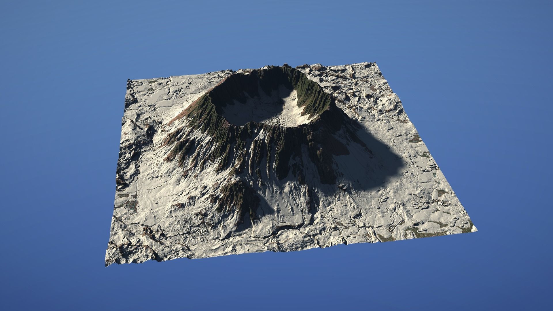 Landscape Environment Volcano Snow 06 Low-poly 3D model_7