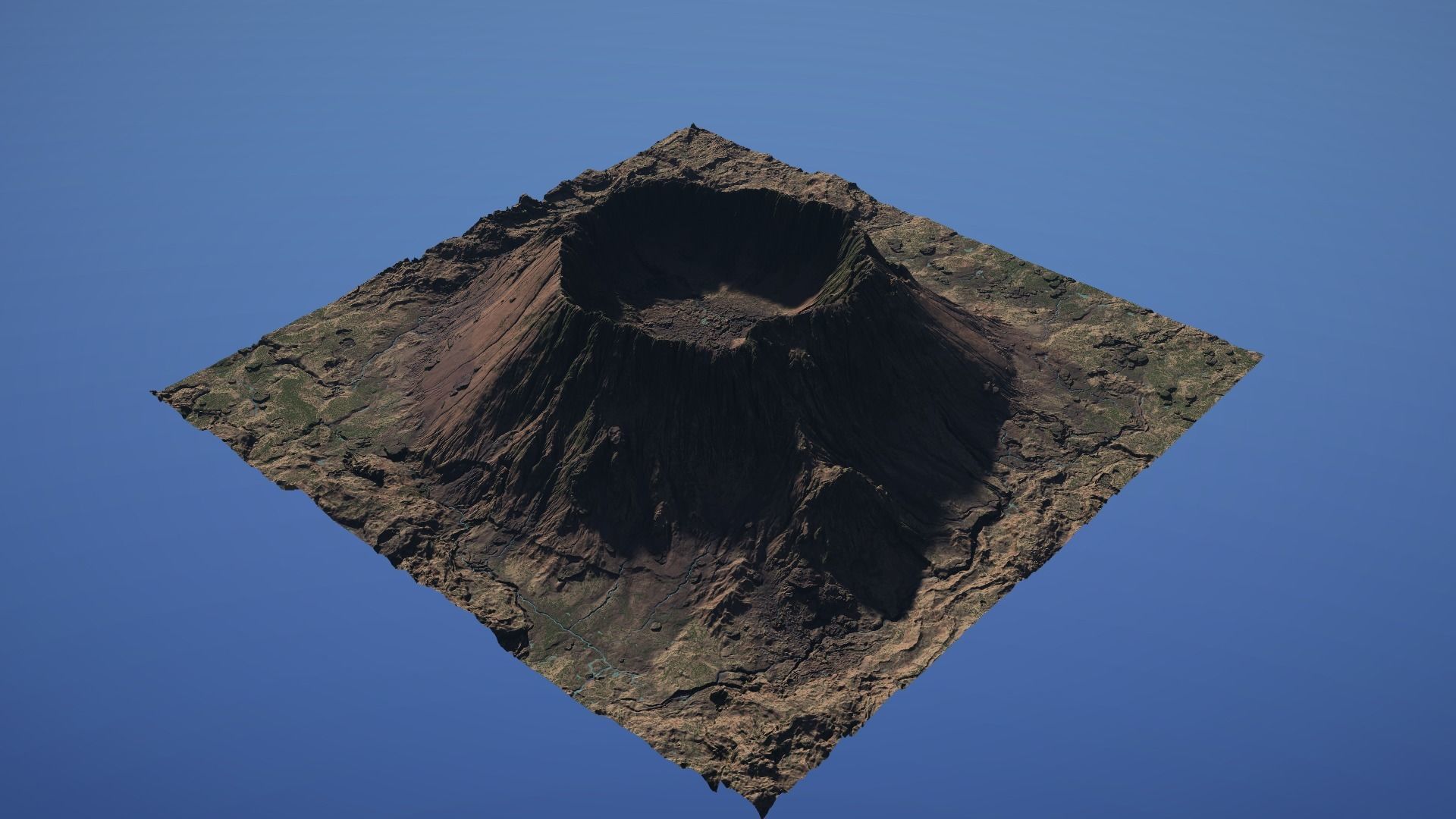 Landscape Environment Volcano Snow 06 Low-poly 3D model_4