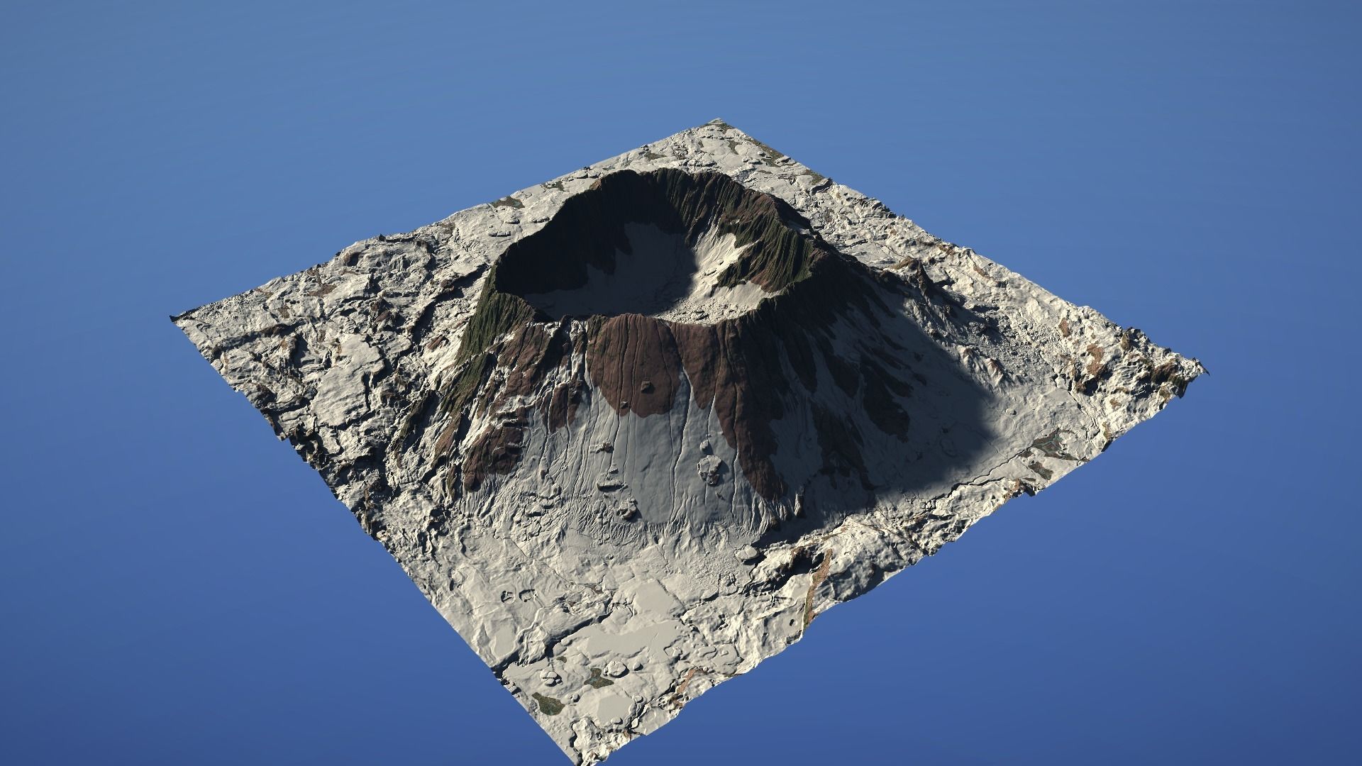 Landscape Environment Volcano Snow 06 Low-poly 3D model_22