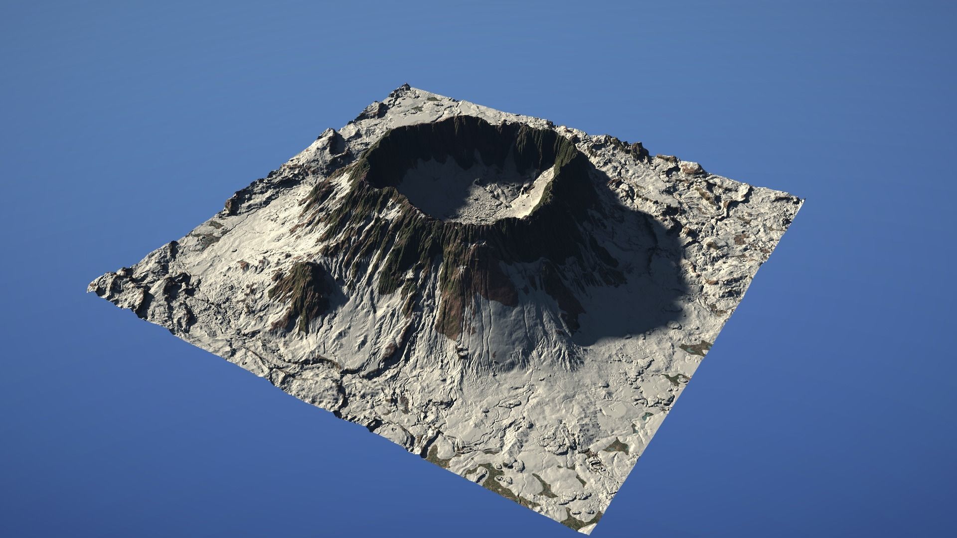 Landscape Environment Volcano Snow 06 Low-poly 3D model_10