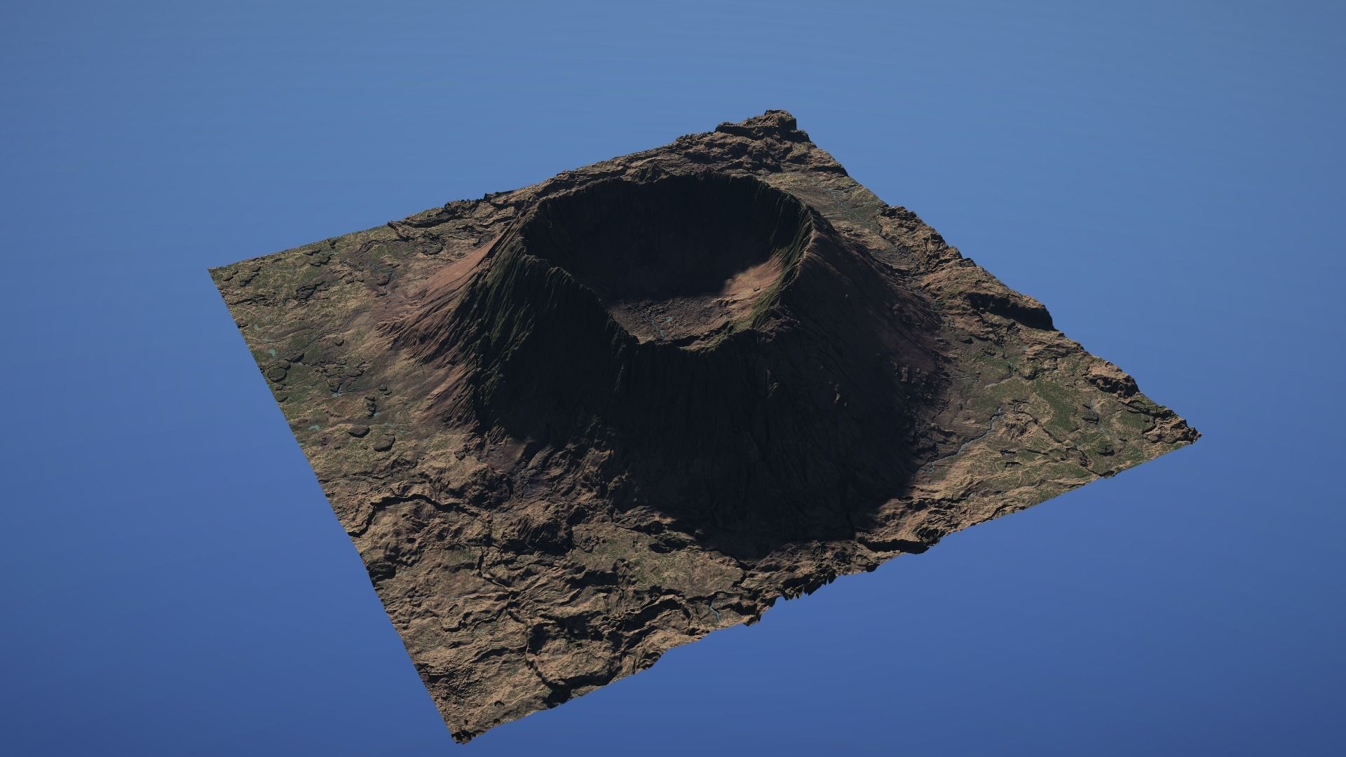 Landscape Environment Volcano Snow 06 Low-poly 3D model_16