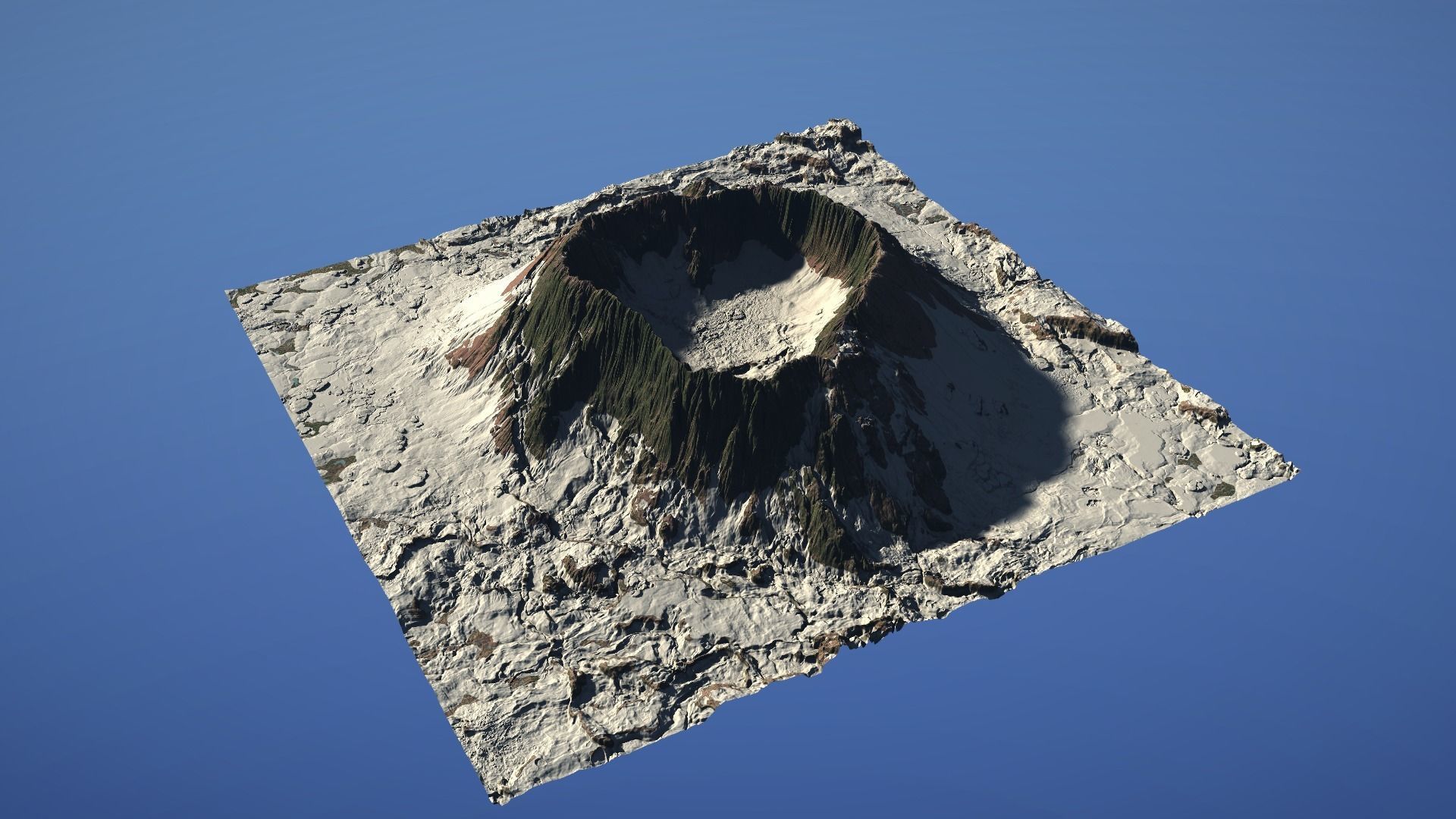 Landscape Environment Volcano Snow 06 Low-poly 3D model_17