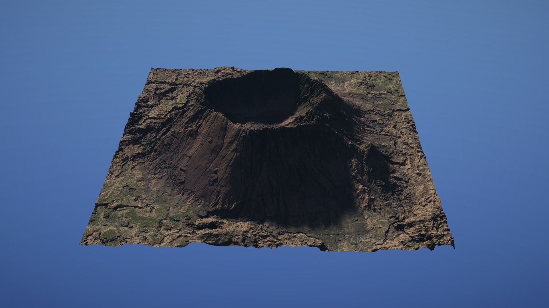 Landscape Environment Volcano Snow 06 Low-poly 3D model_1