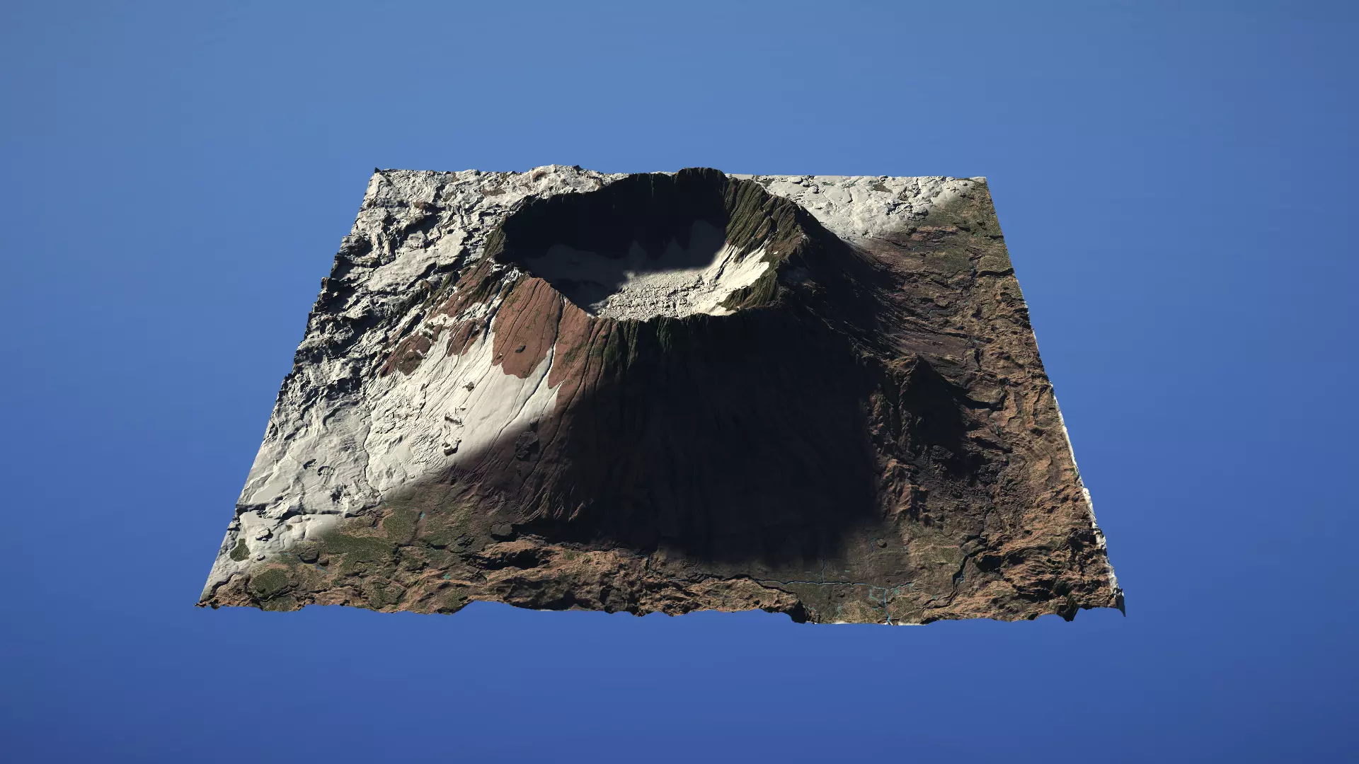 Landscape Environment Volcano Snow 06 Low-poly 3D model_0