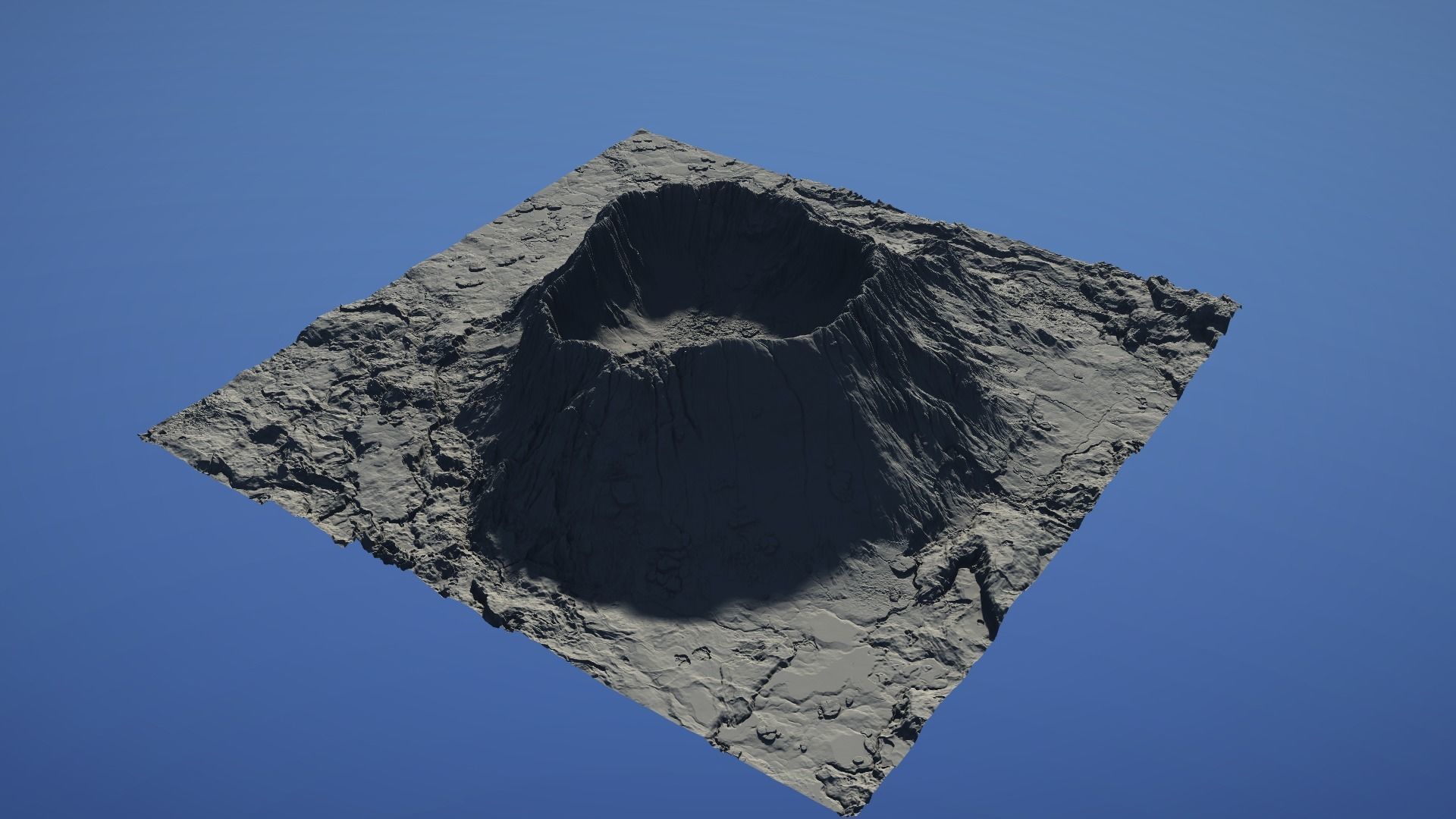Landscape Environment Volcano Snow 06 Low-poly 3D model_29