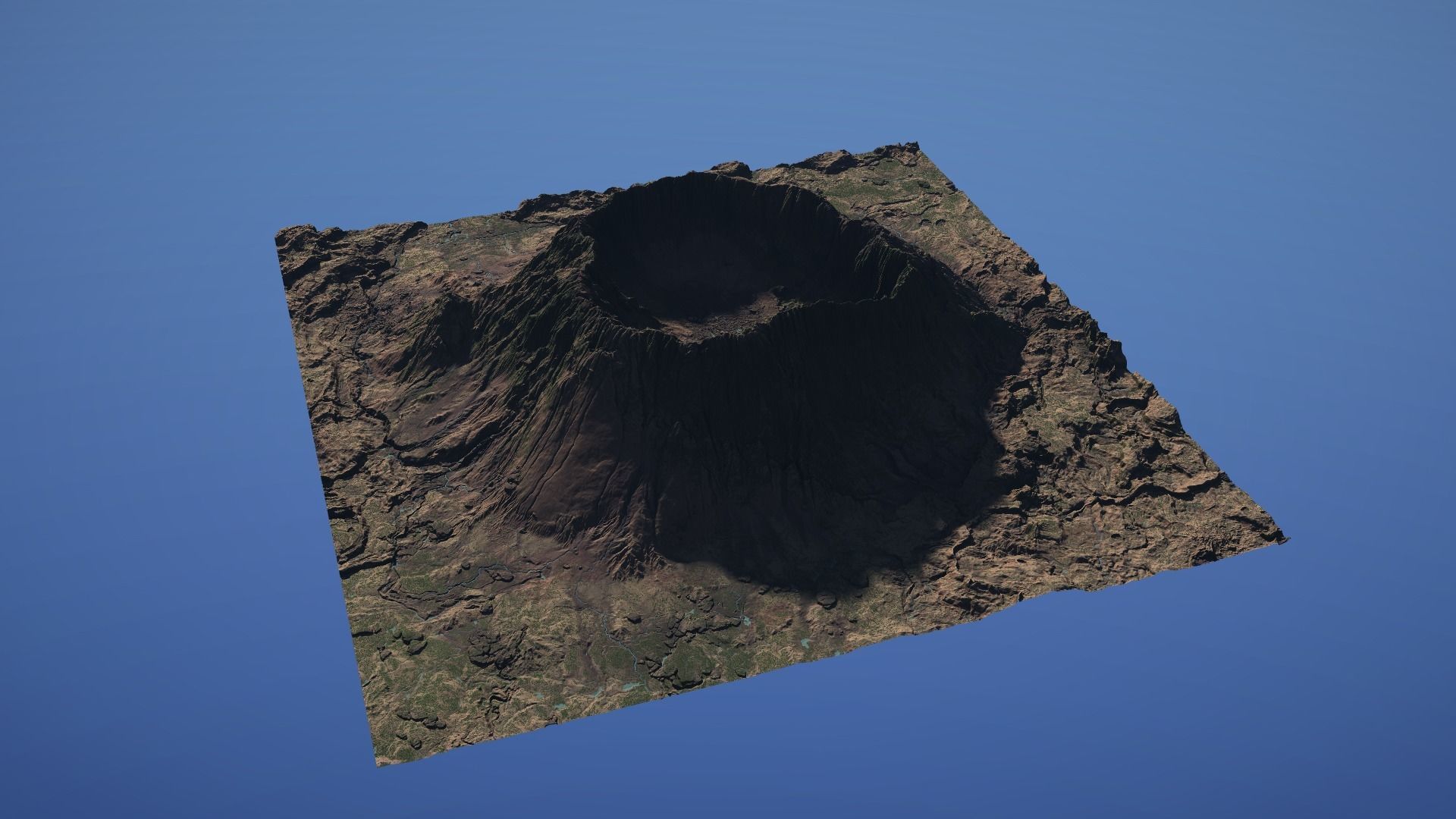 Landscape Environment Volcano Snow 06 Low-poly 3D model_11