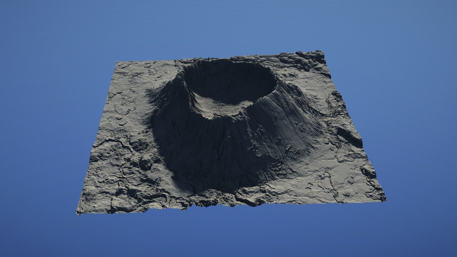 Landscape Environment Volcano Snow 06 Low-poly 3D model_28