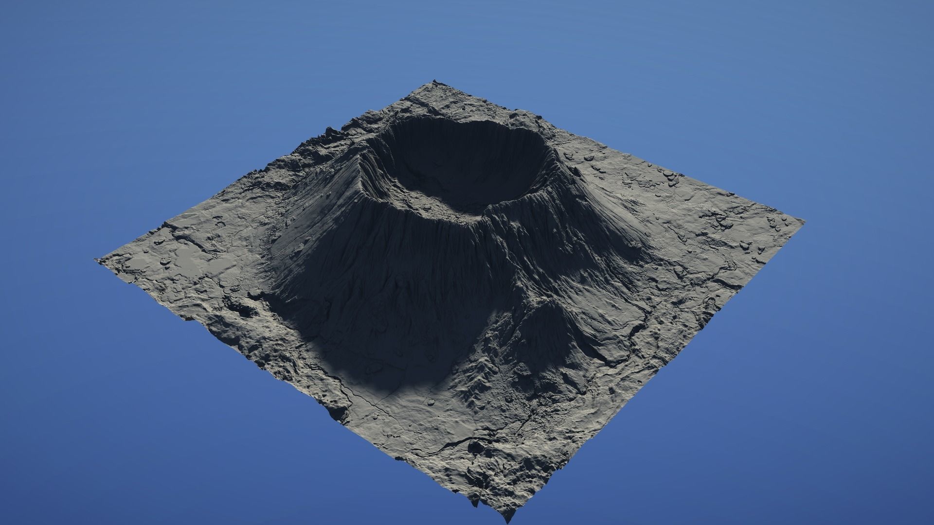 Landscape Environment Volcano Snow 06 Low-poly 3D model_8