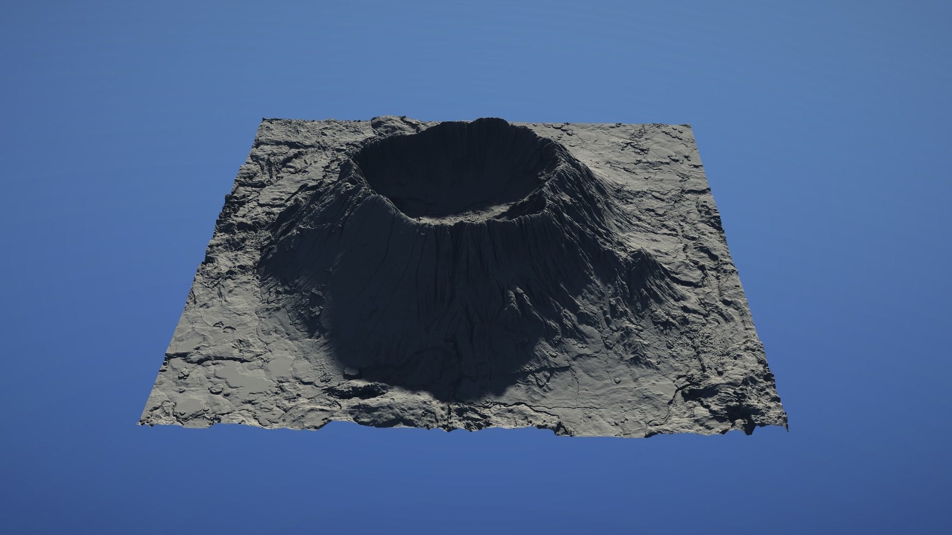 Landscape Environment Volcano Snow 06 Low-poly 3D model_3