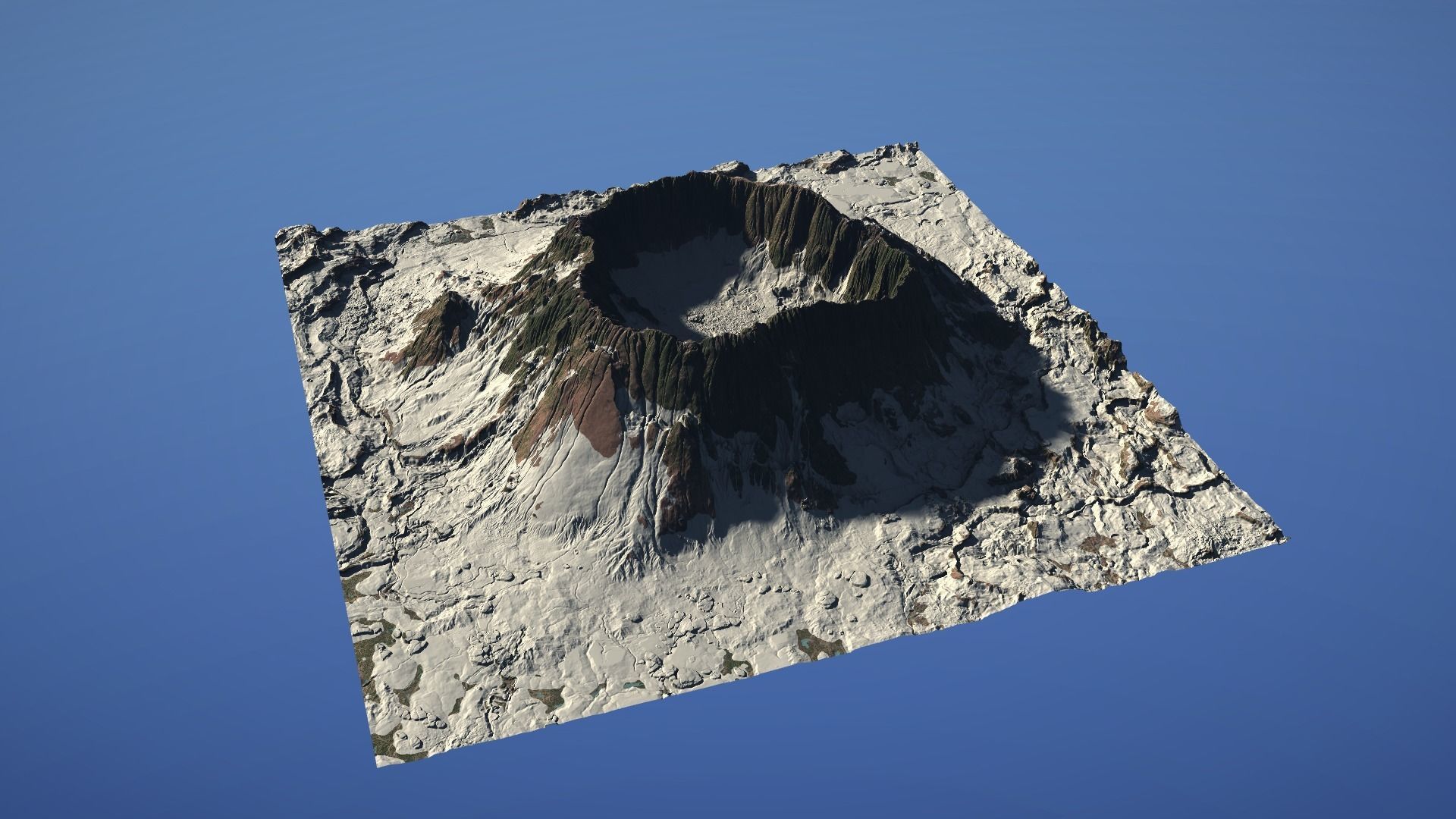 Landscape Environment Volcano Snow 06 Low-poly 3D model_12