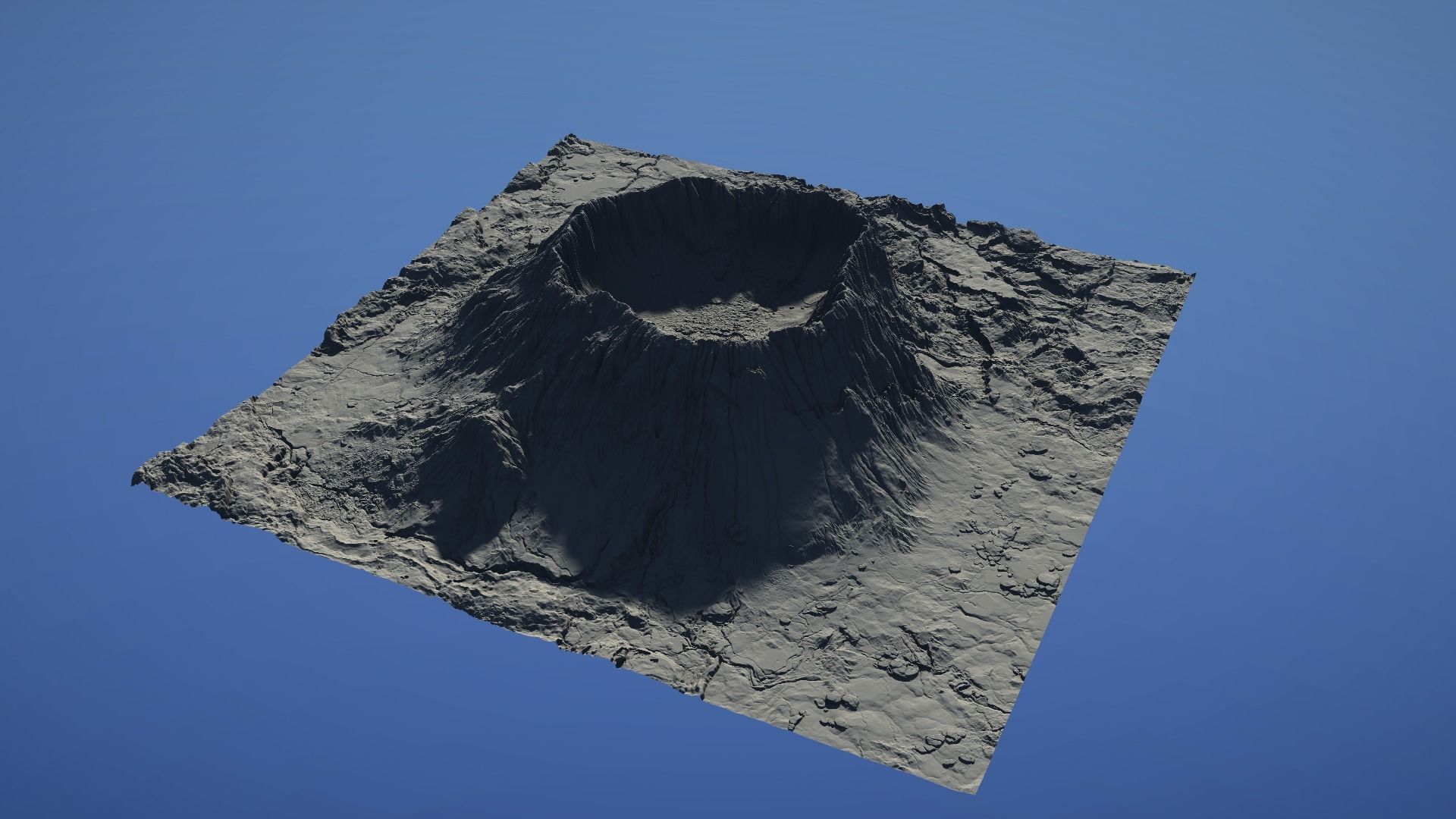Landscape Environment Volcano Snow 06 Low-poly 3D model_18