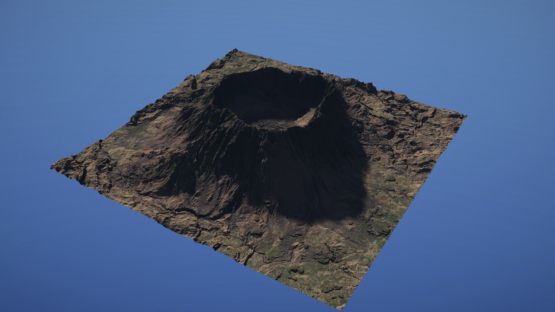 Landscape Environment Volcano Snow 06 Low-poly 3D model_9