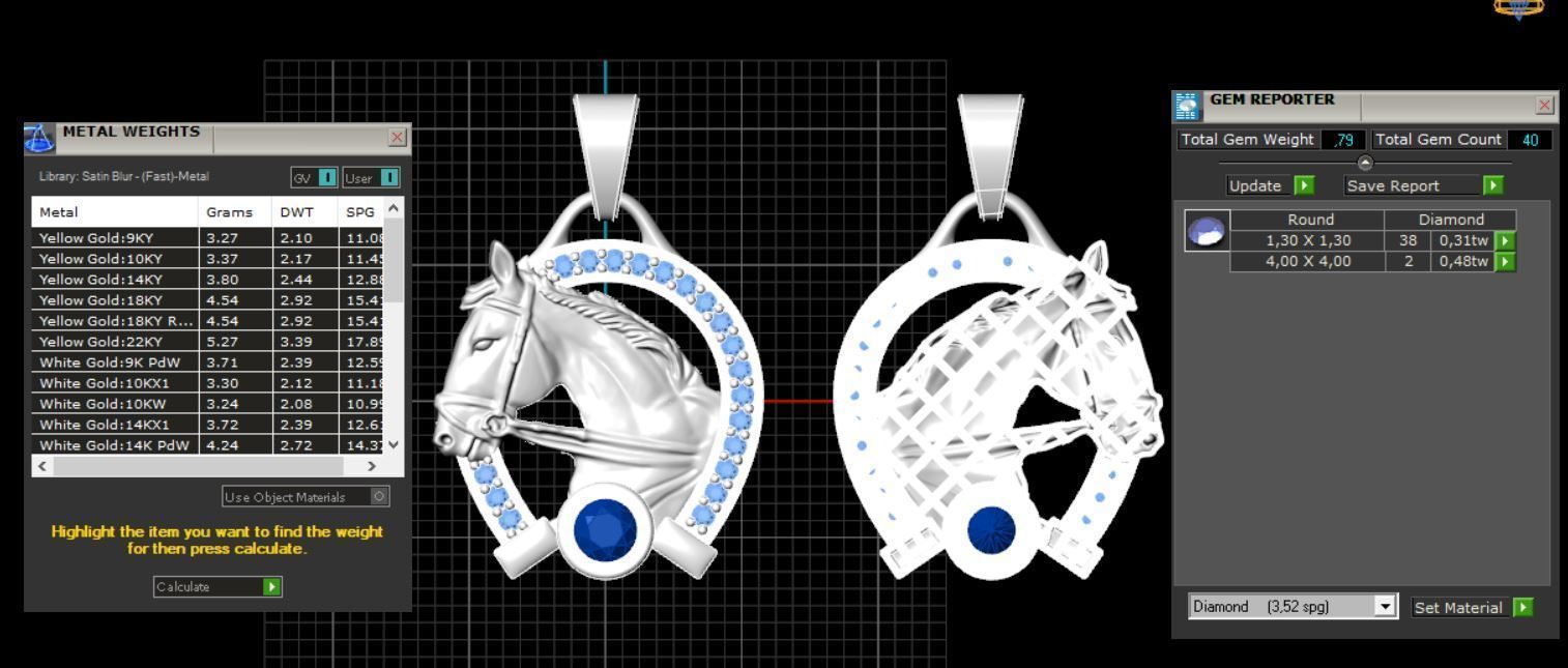 Horse Pendant Fusion 3D print model_2