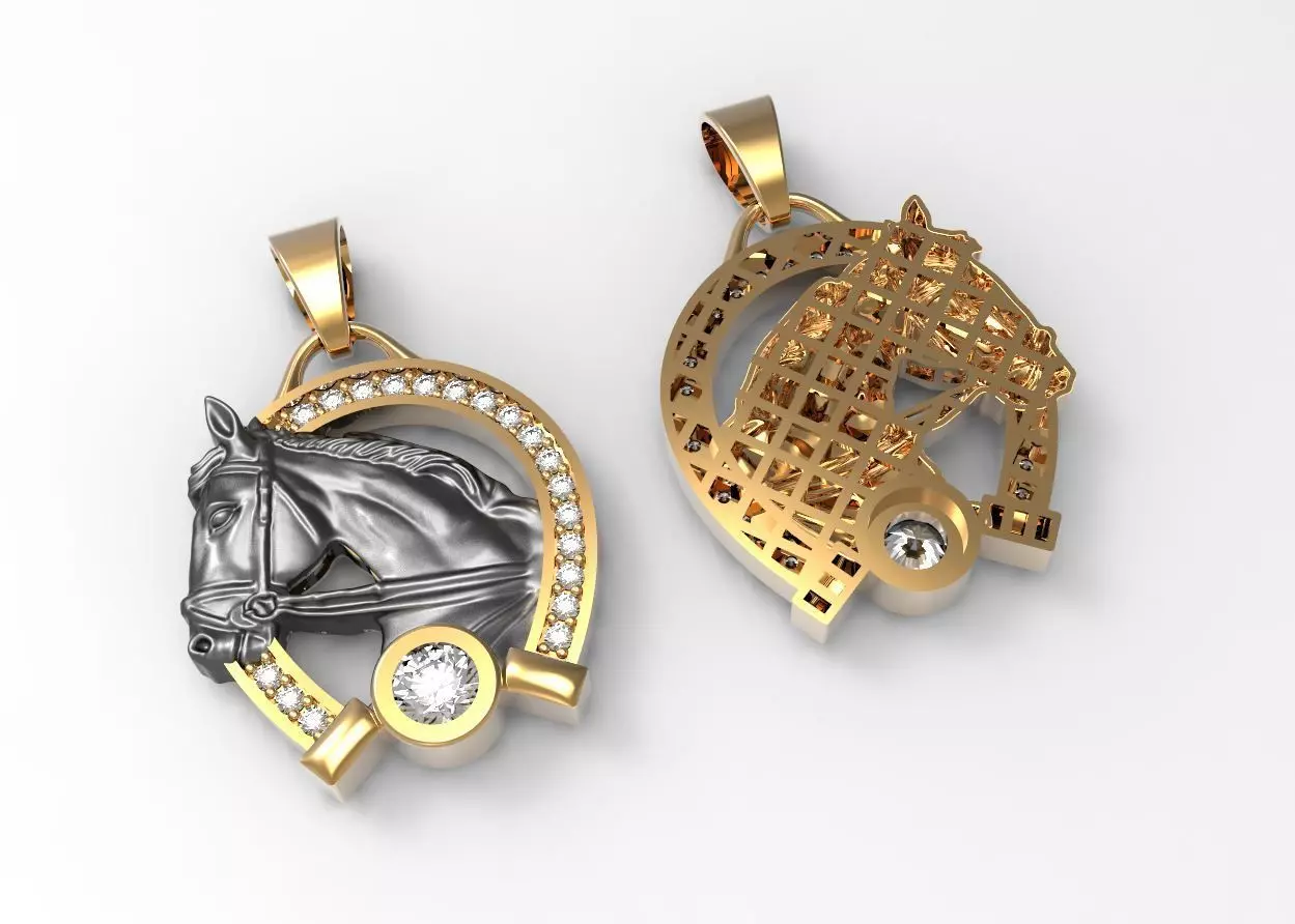 Horse Pendant Fusion 3D print model_0