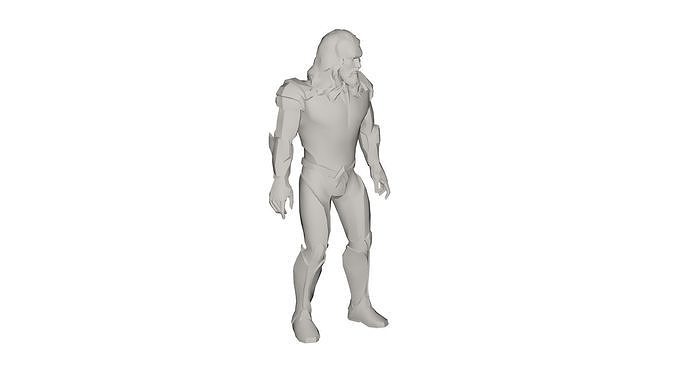Superhero concept 3D model