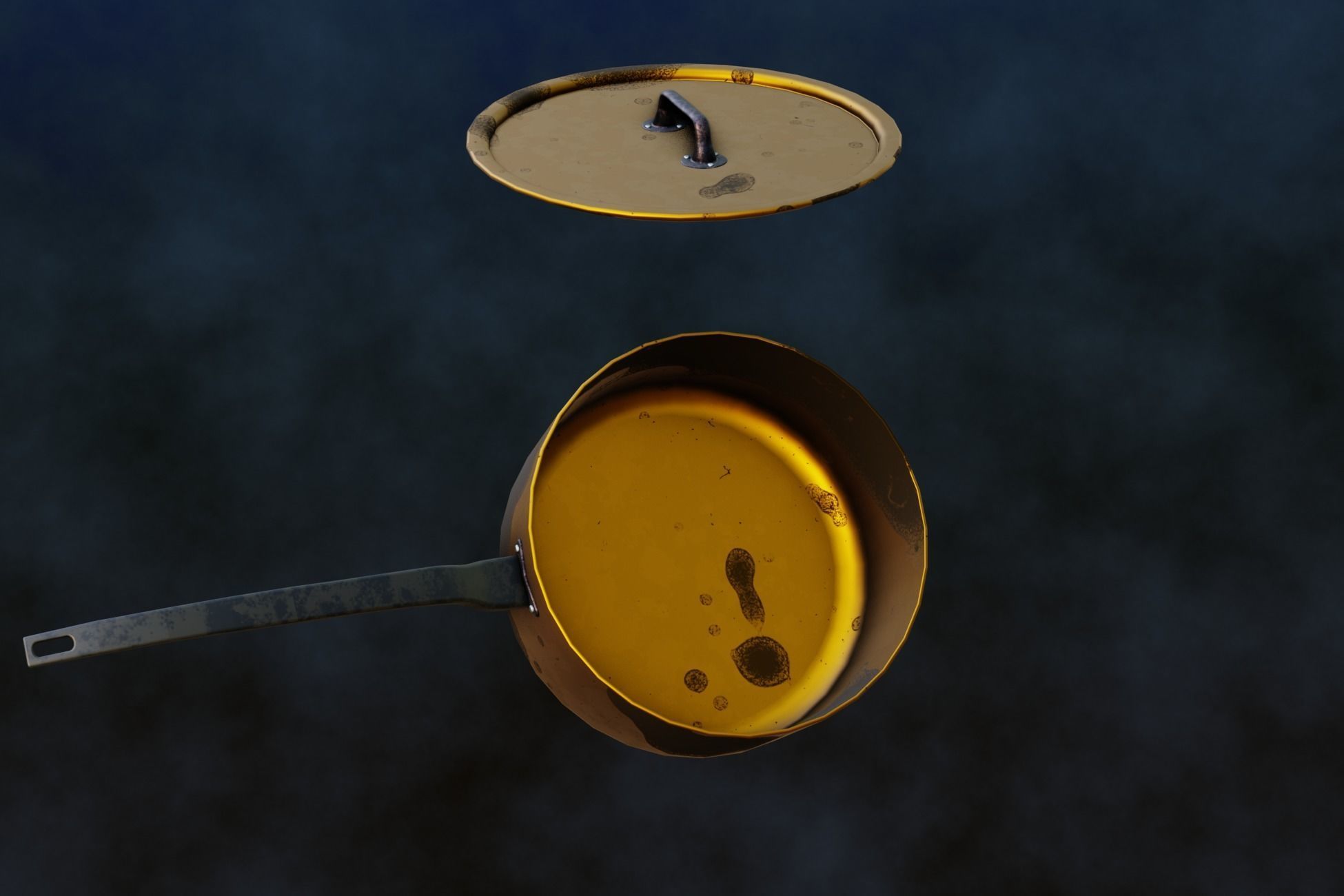 Rustic Series  Old Cooking Pot  Low-poly 3D model_30