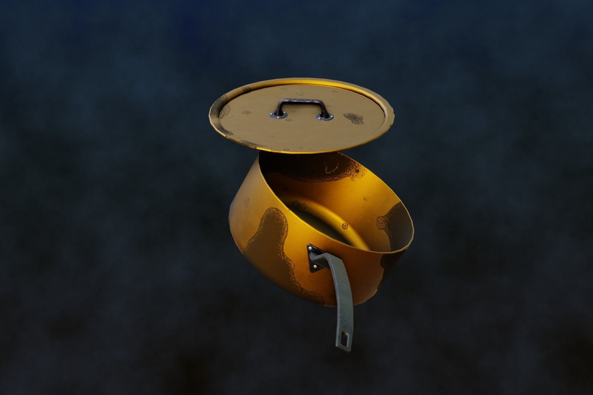 Rustic Series  Old Cooking Pot  Low-poly 3D model_35