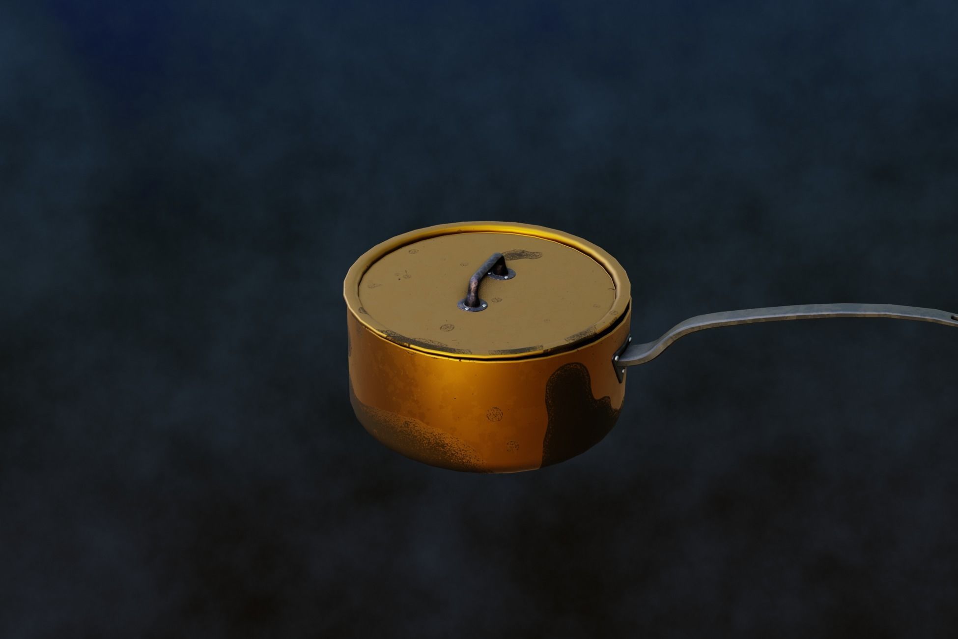 Rustic Series  Old Cooking Pot  Low-poly 3D model_40