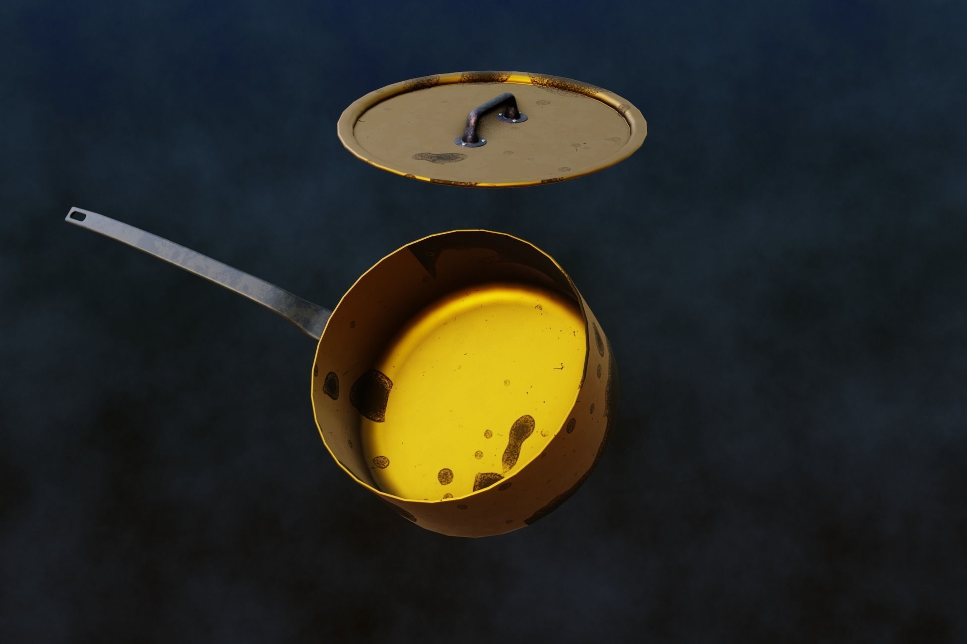 Rustic Series  Old Cooking Pot  Low-poly 3D model_22