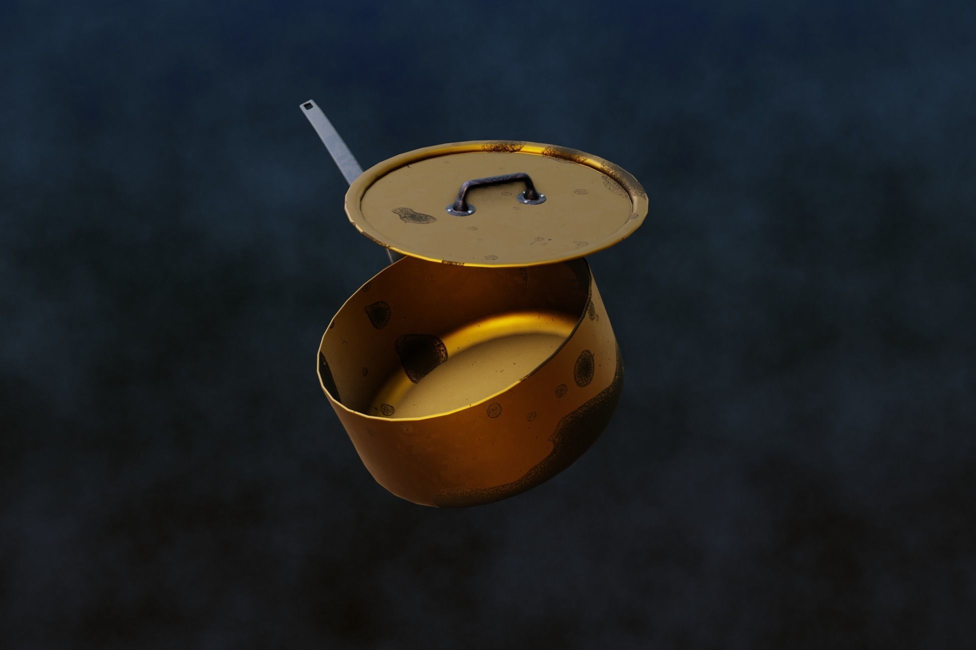 Rustic Series  Old Cooking Pot  Low-poly 3D model_19