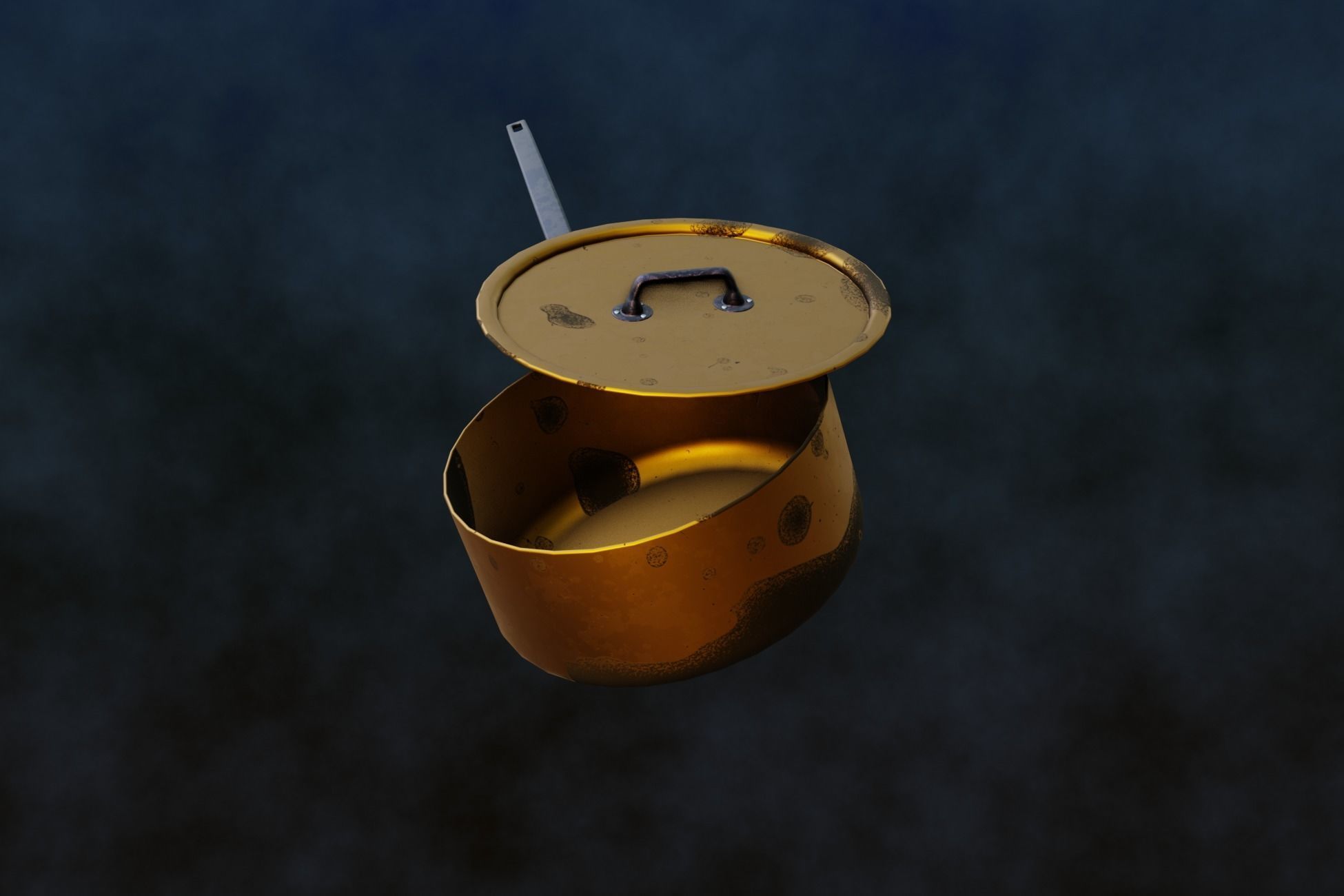 Rustic Series  Old Cooking Pot  Low-poly 3D model_17