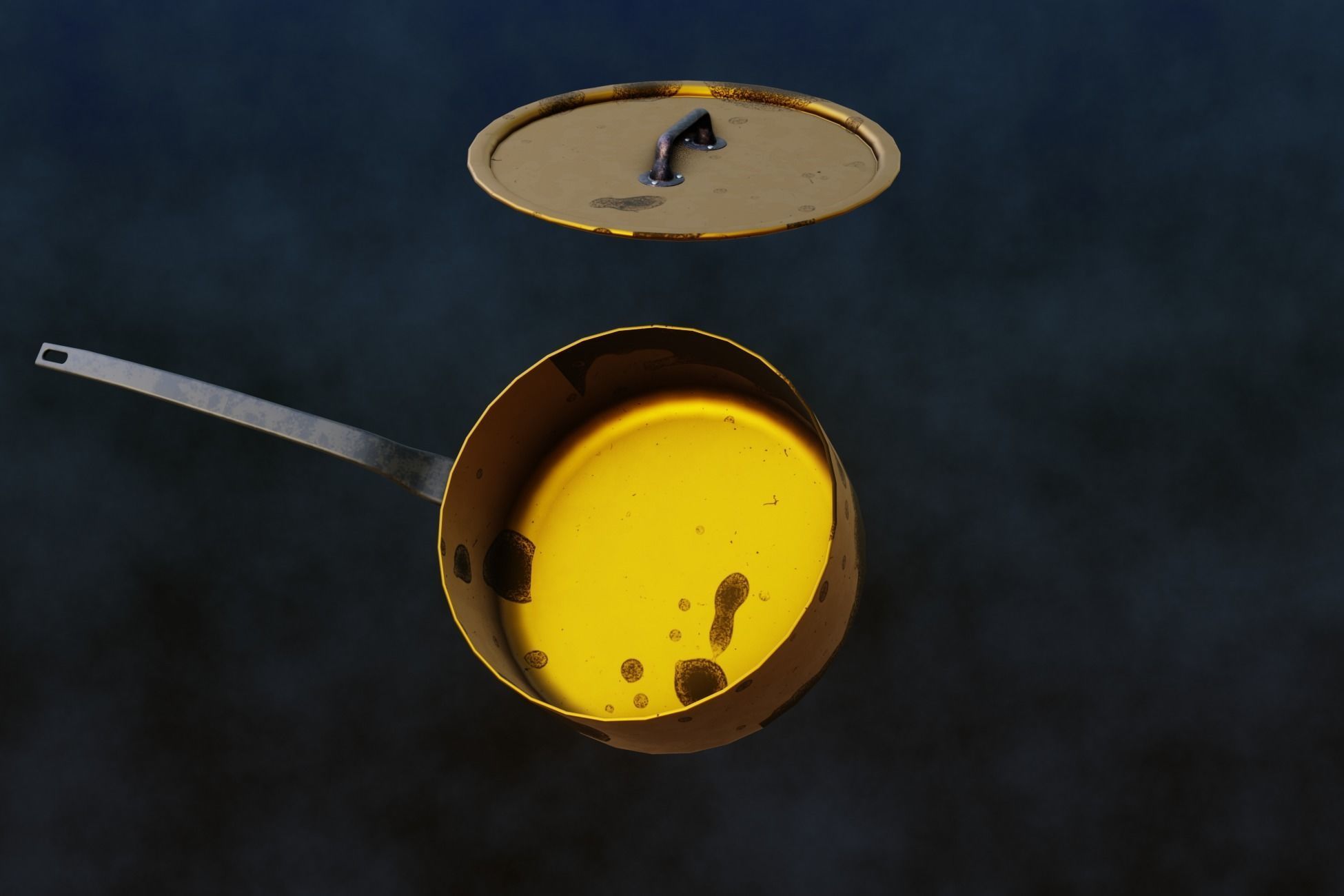 Rustic Series  Old Cooking Pot  Low-poly 3D model_23