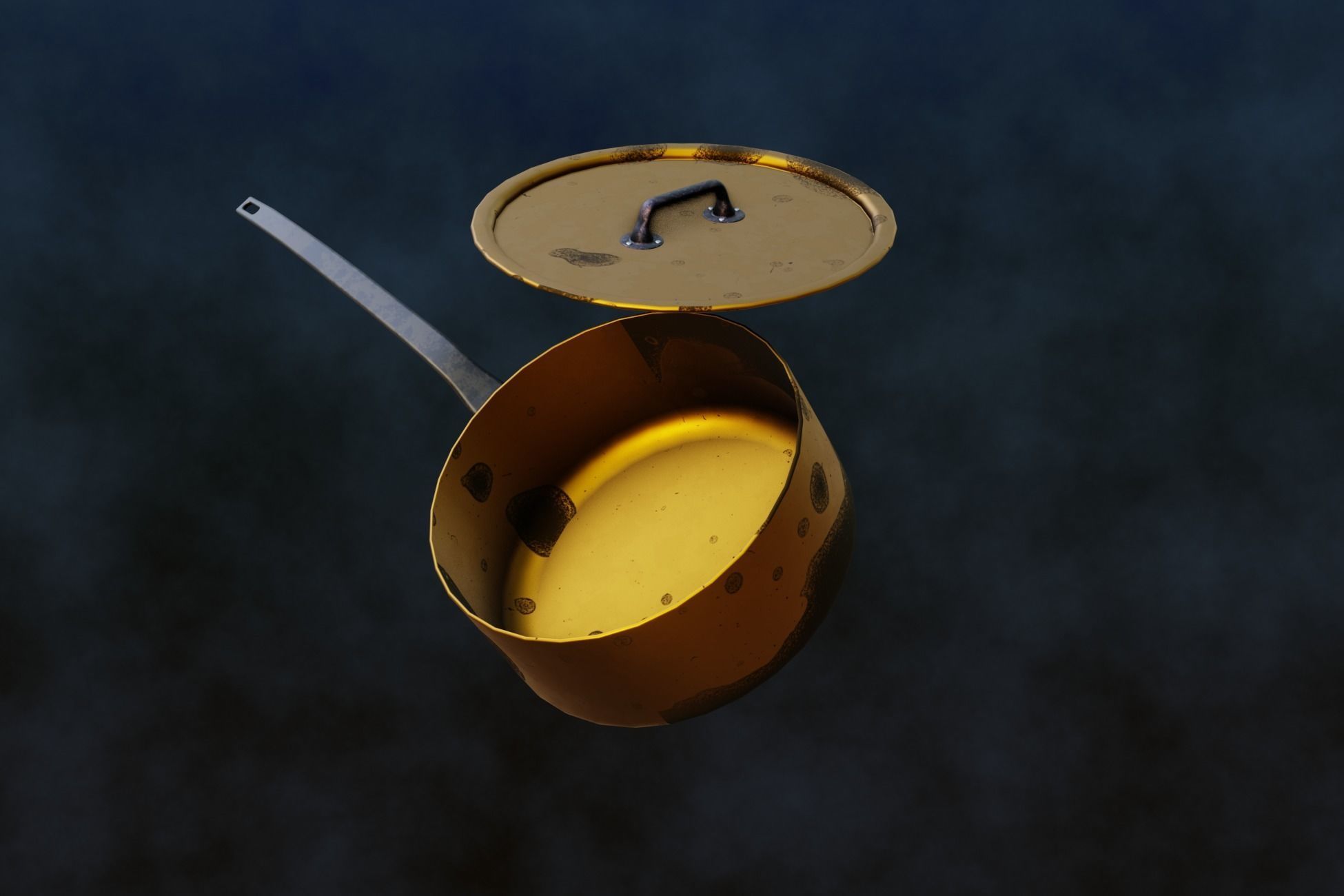 Rustic Series  Old Cooking Pot  Low-poly 3D model_18