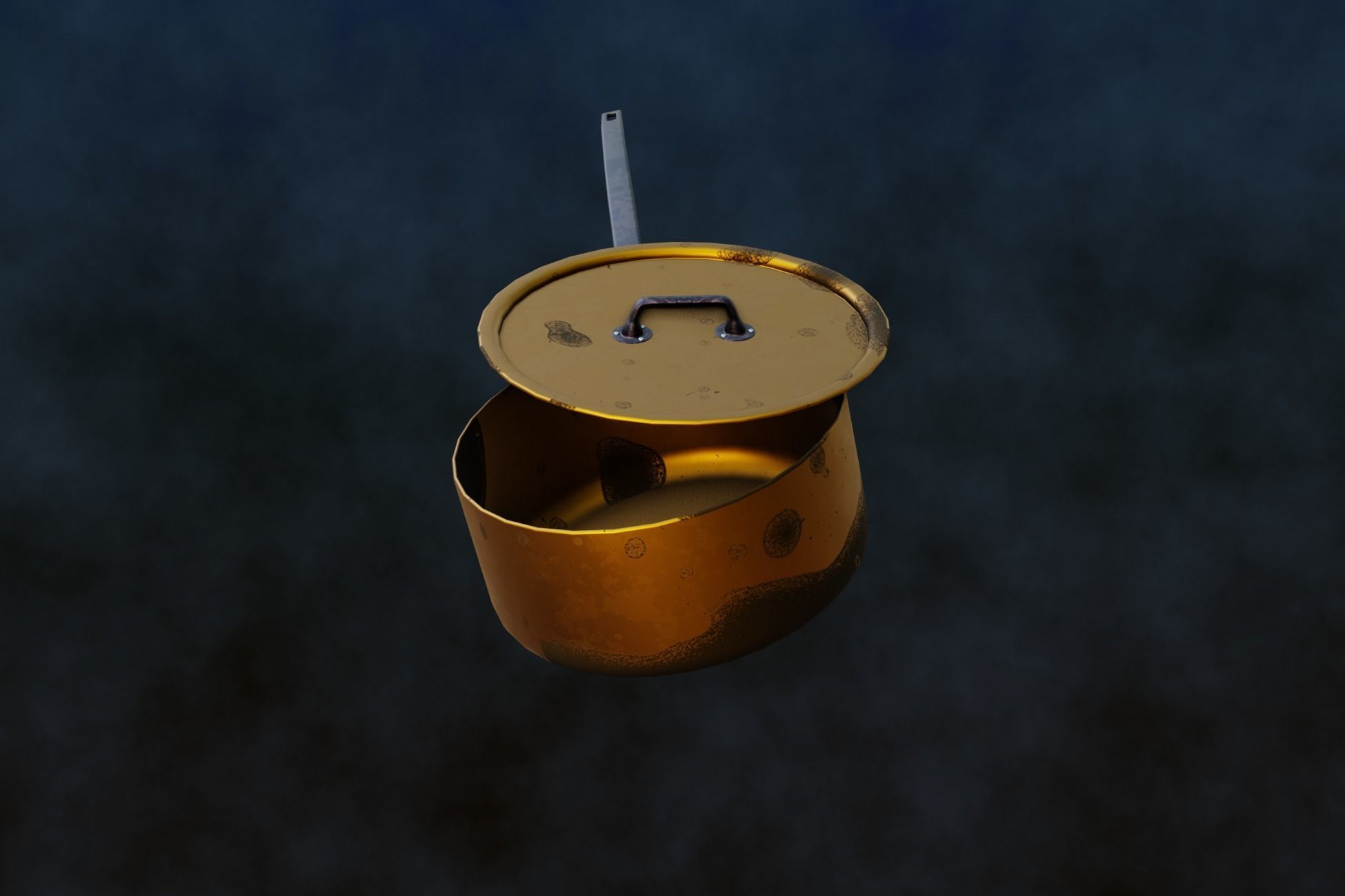 Rustic Series  Old Cooking Pot  Low-poly 3D model_16