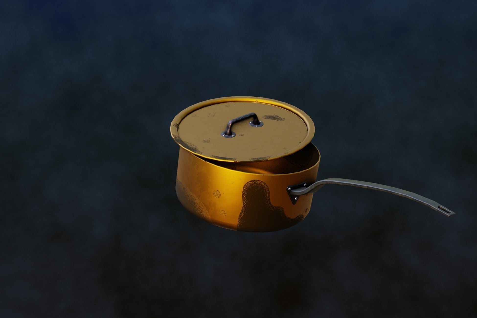 Rustic Series  Old Cooking Pot  Low-poly 3D model_33