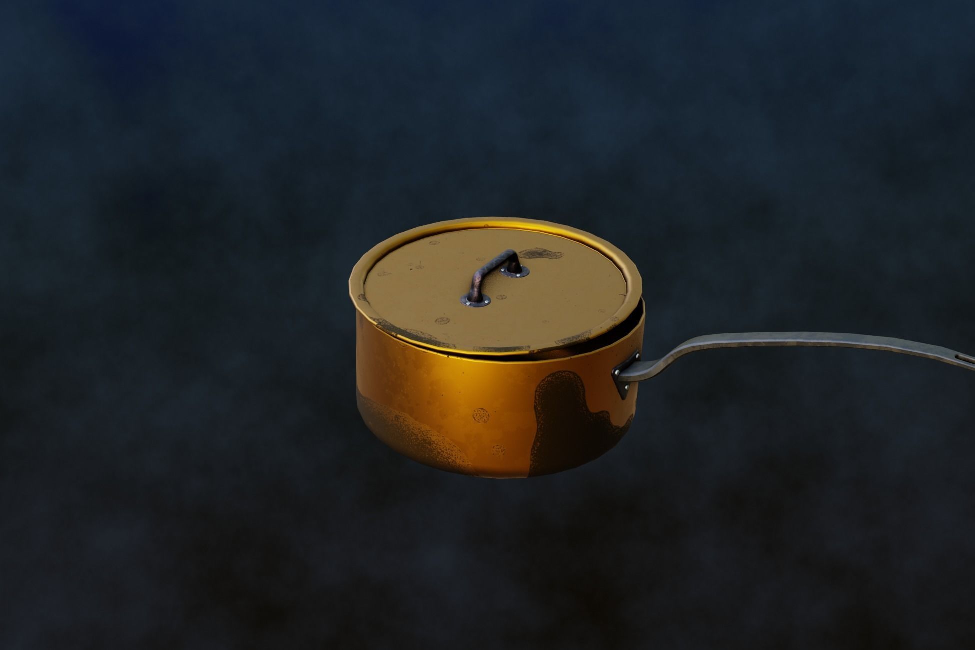 Rustic Series  Old Cooking Pot  Low-poly 3D model_41