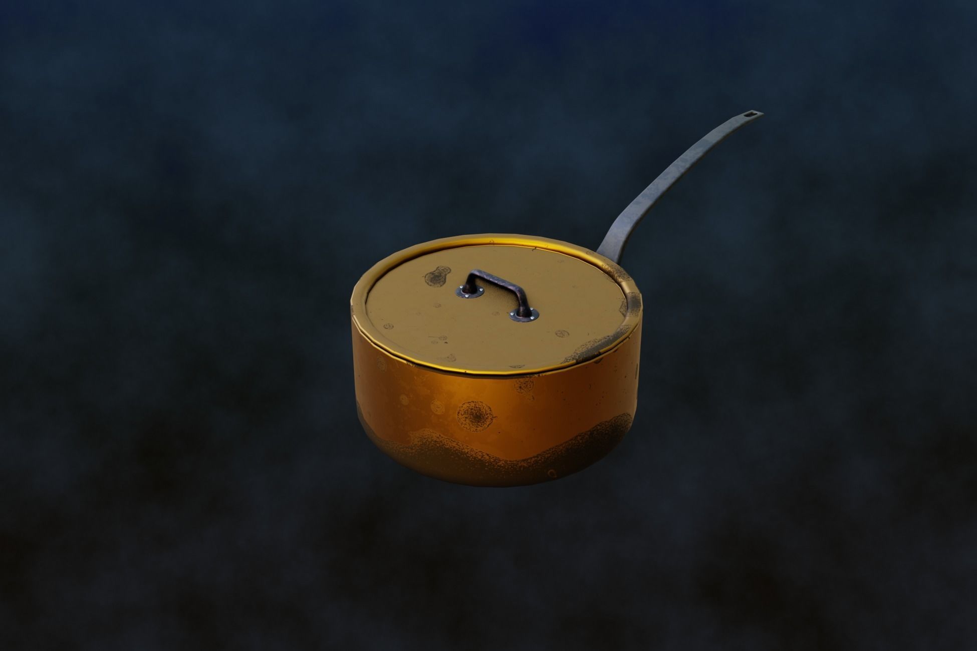 Rustic Series  Old Cooking Pot  Low-poly 3D model_11