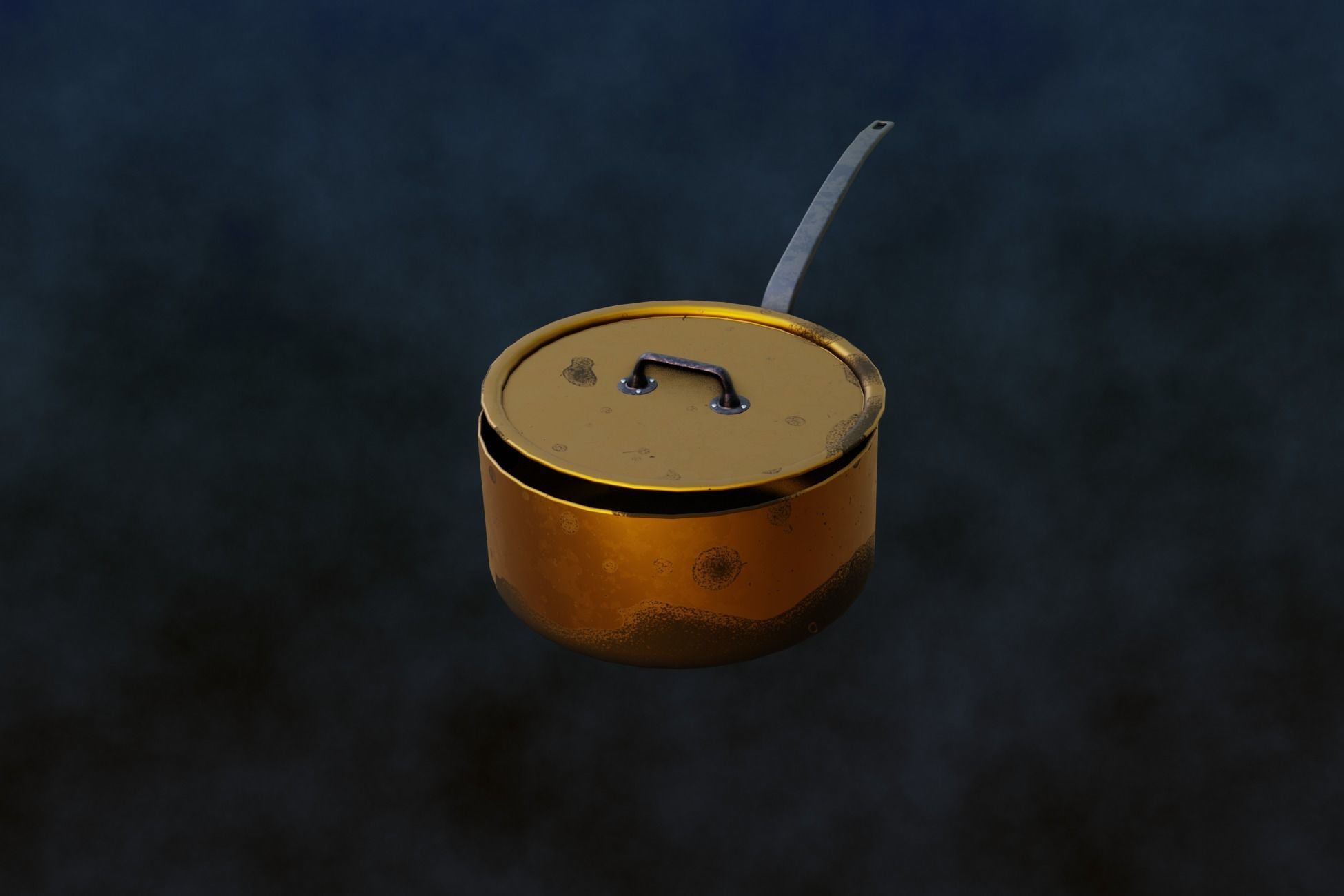 Rustic Series  Old Cooking Pot  Low-poly 3D model_14