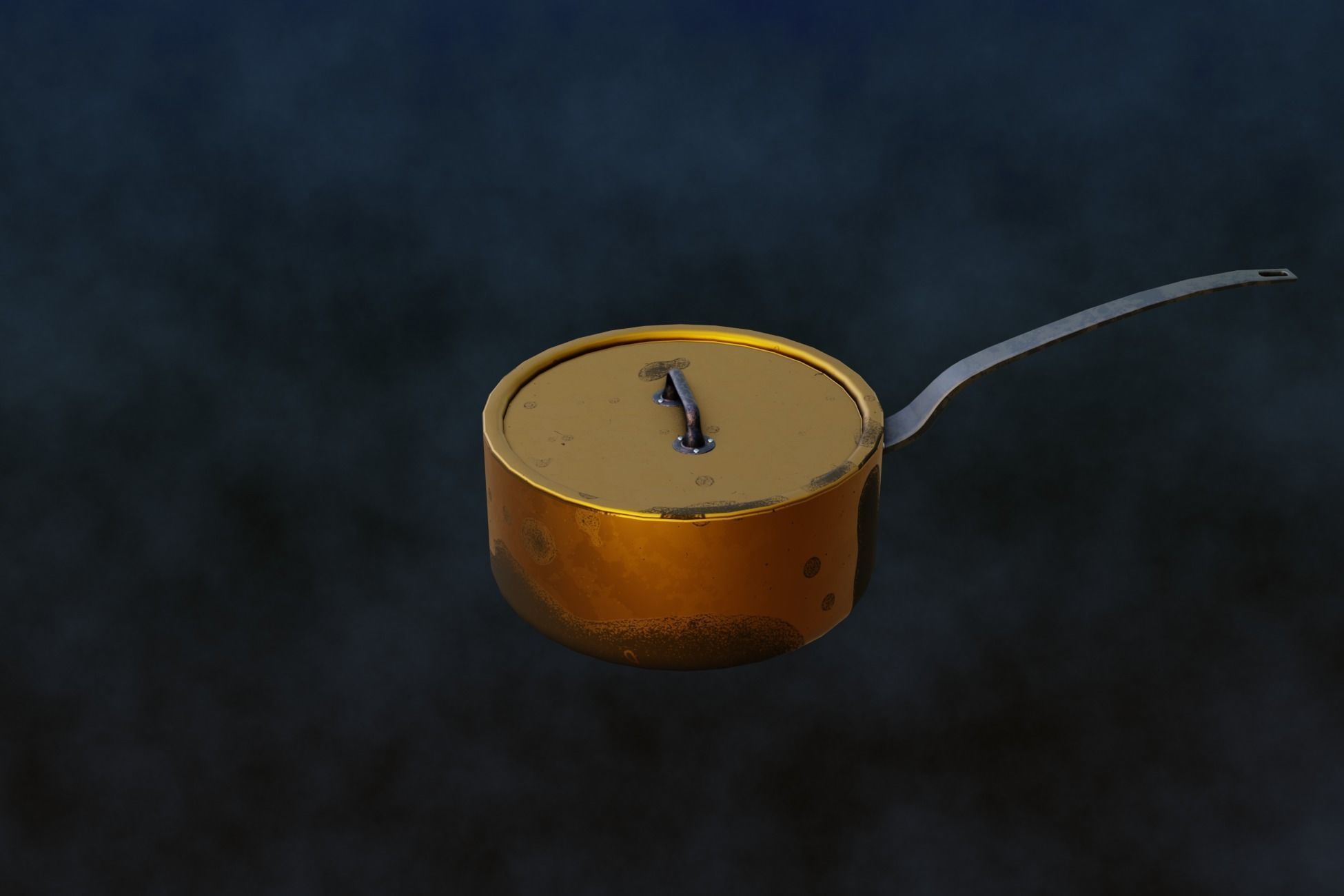 Rustic Series  Old Cooking Pot  Low-poly 3D model_8