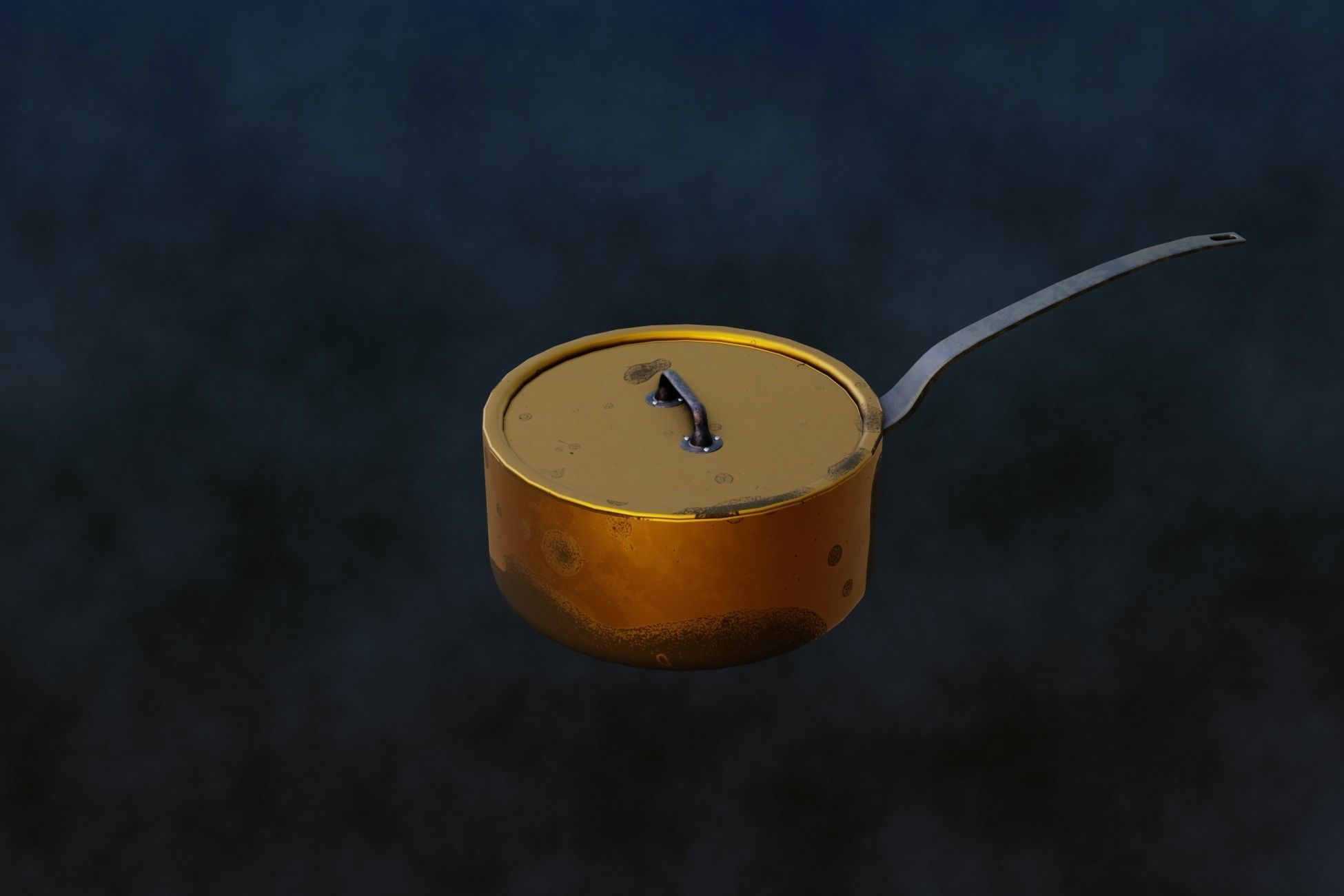 Rustic Series  Old Cooking Pot  Low-poly 3D model_6