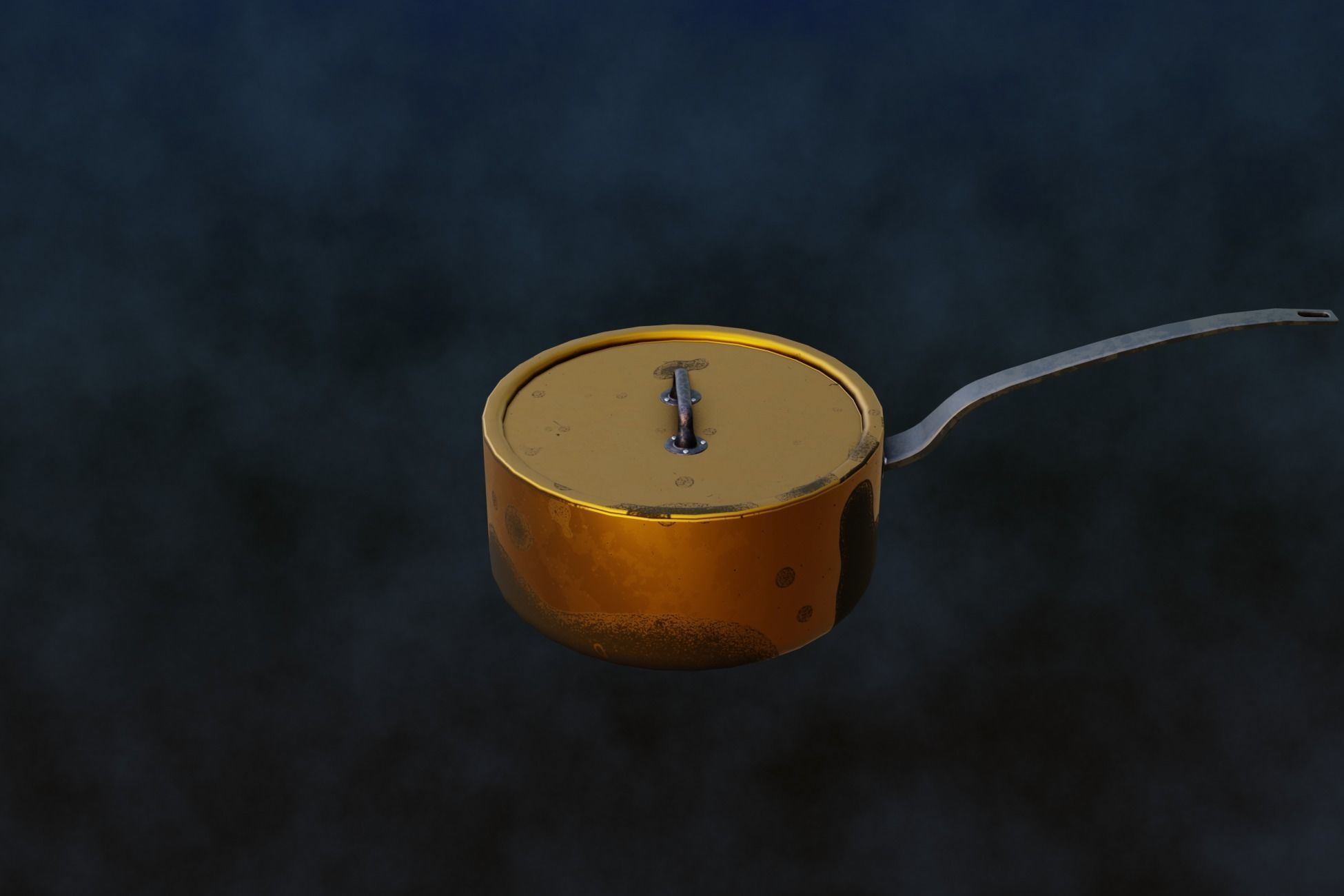 Rustic Series  Old Cooking Pot  Low-poly 3D model_10