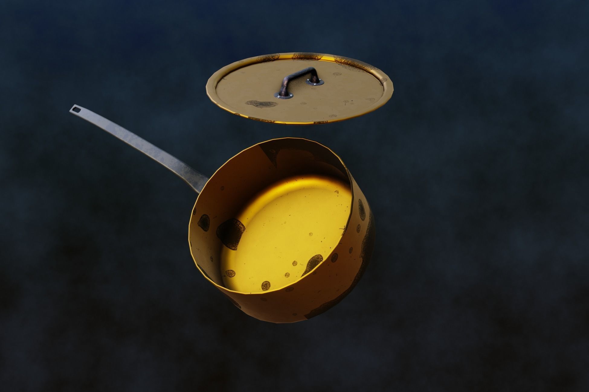 Rustic Series  Old Cooking Pot  Low-poly 3D model_25