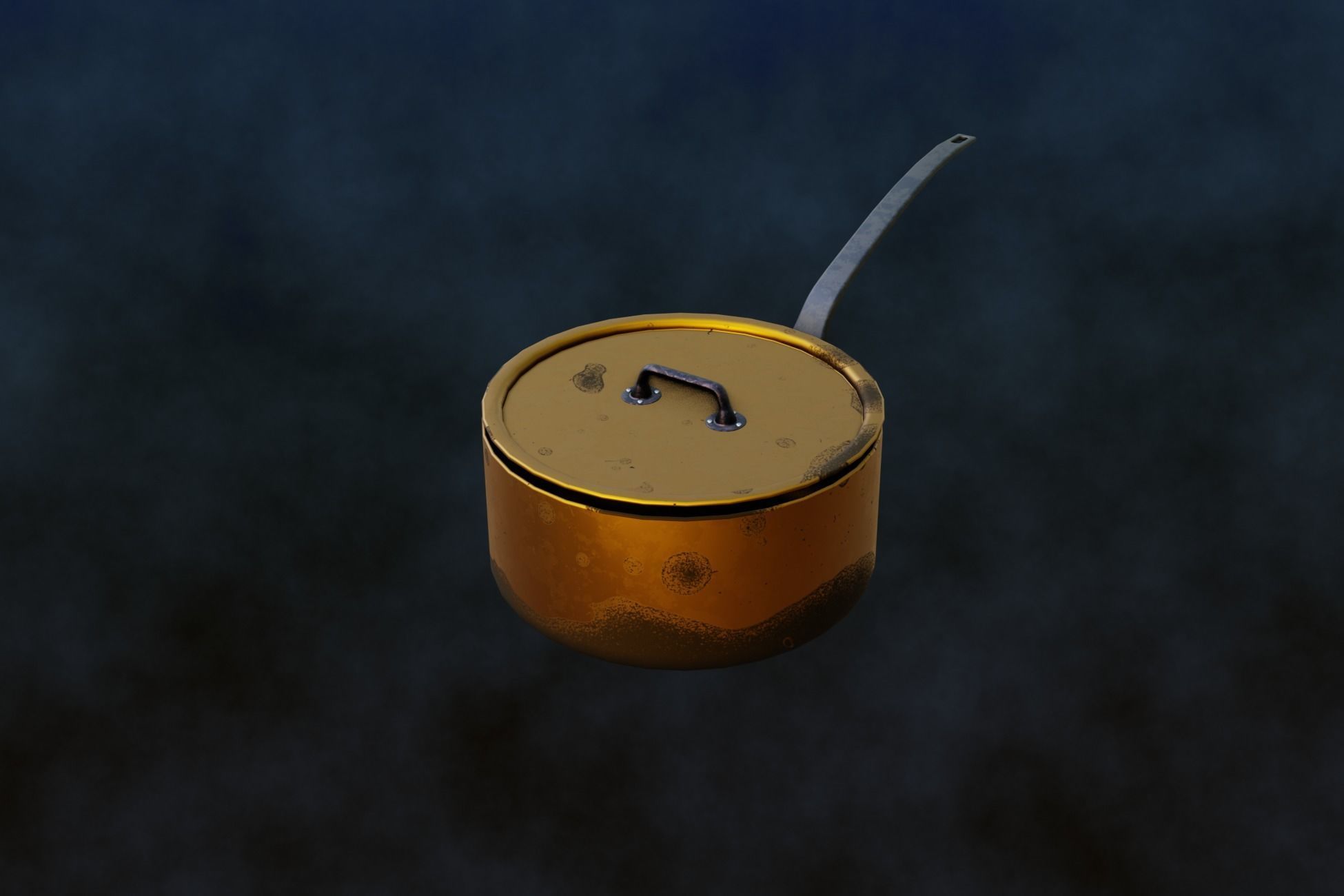 Rustic Series  Old Cooking Pot  Low-poly 3D model_12