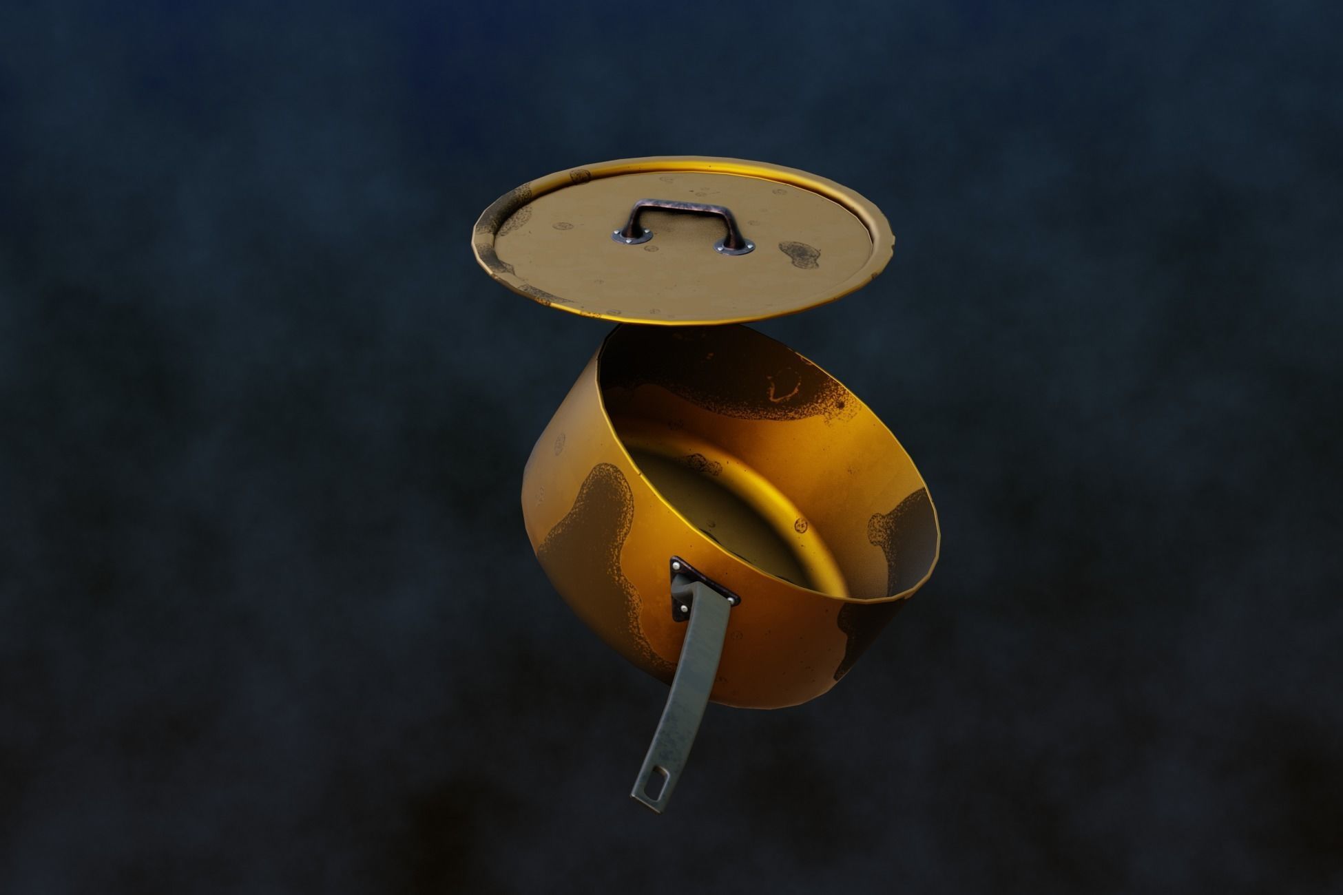 Rustic Series  Old Cooking Pot  Low-poly 3D model_26