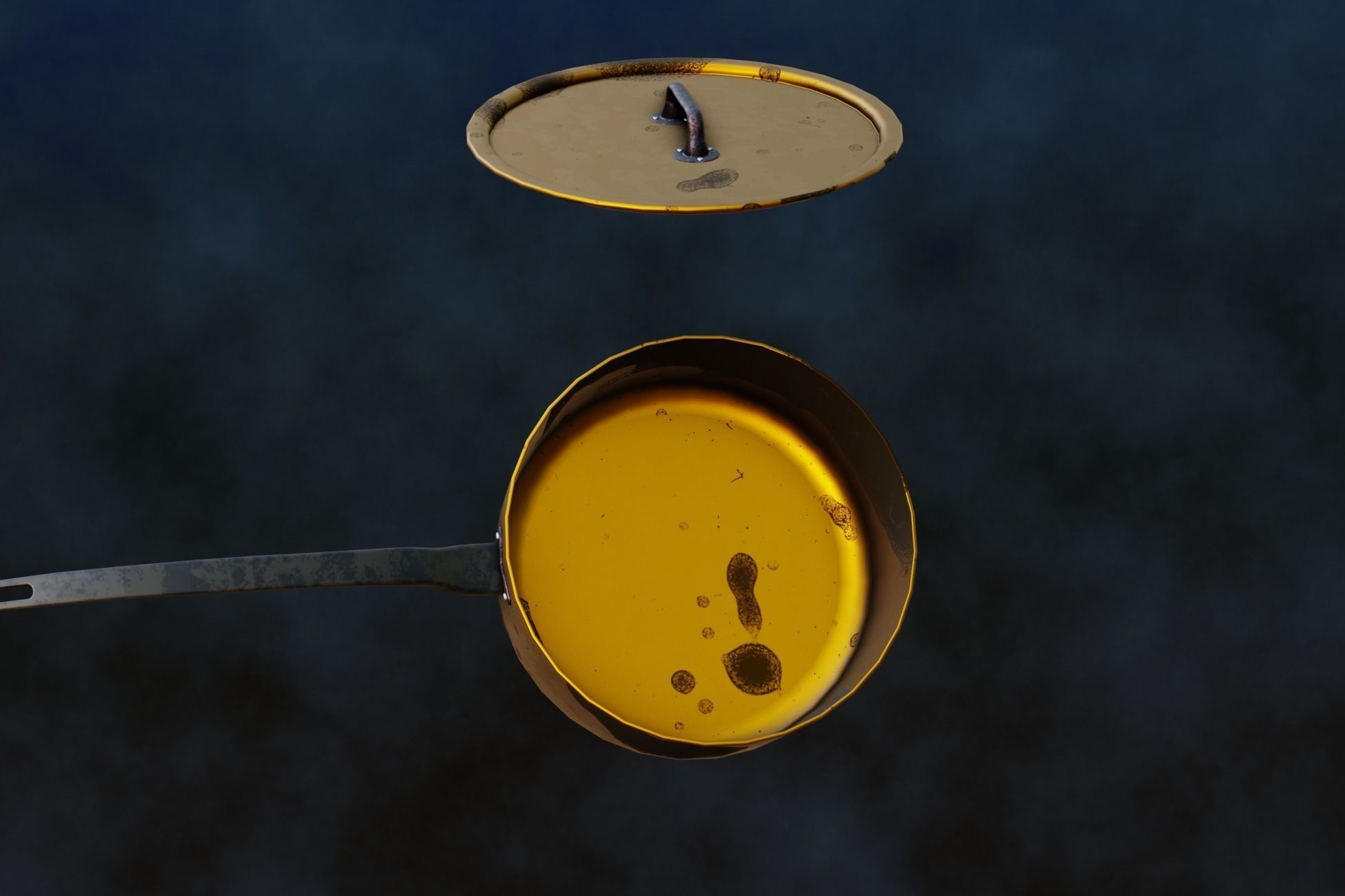 Rustic Series  Old Cooking Pot  Low-poly 3D model_5