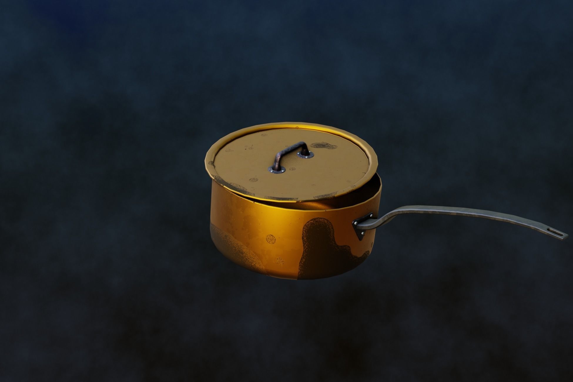 Rustic Series  Old Cooking Pot  Low-poly 3D model_34